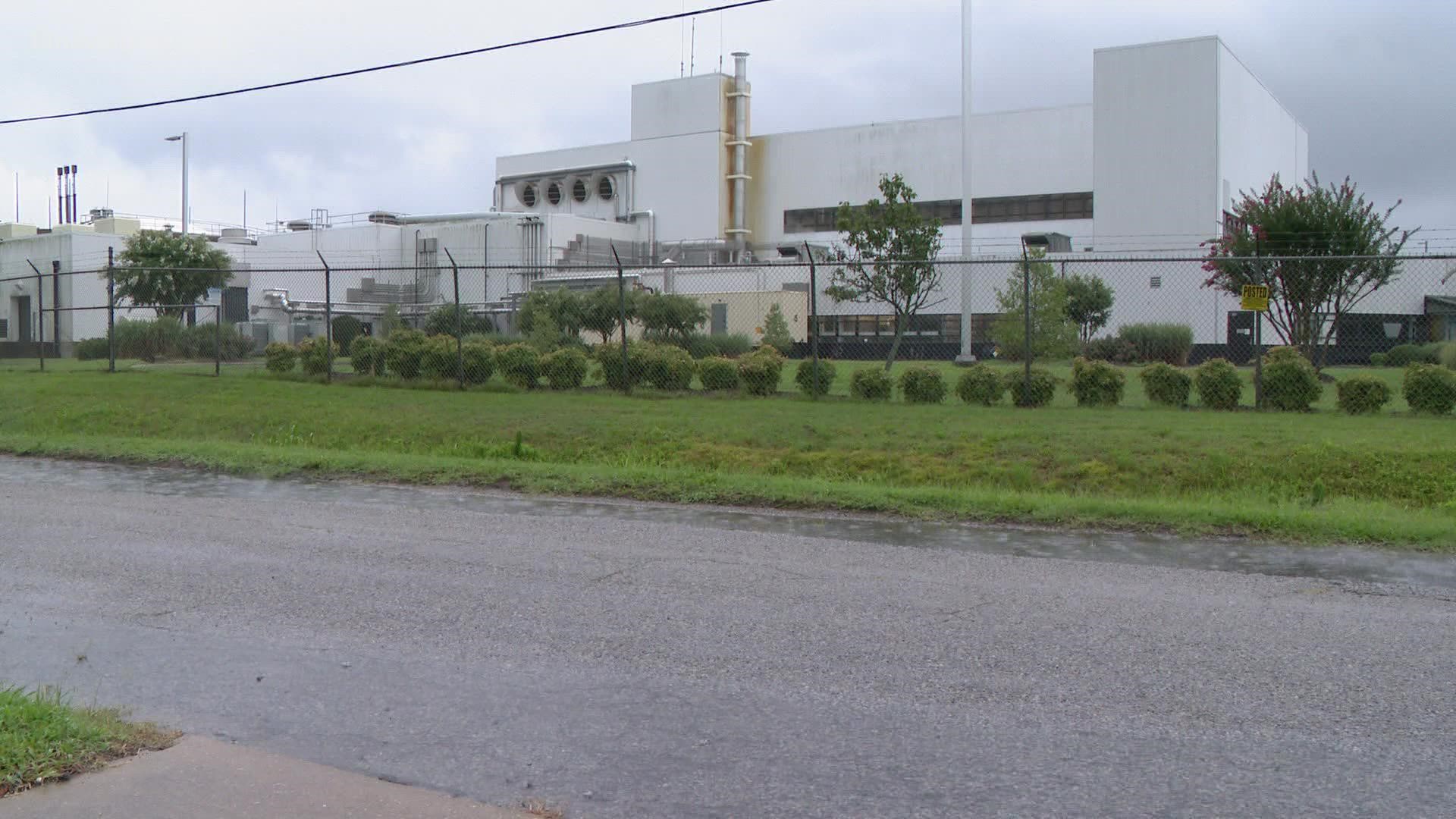 A spokesperson said the damage was not significant and won't impact the plant's operation, although there may be a slight increase in noticeable odor.