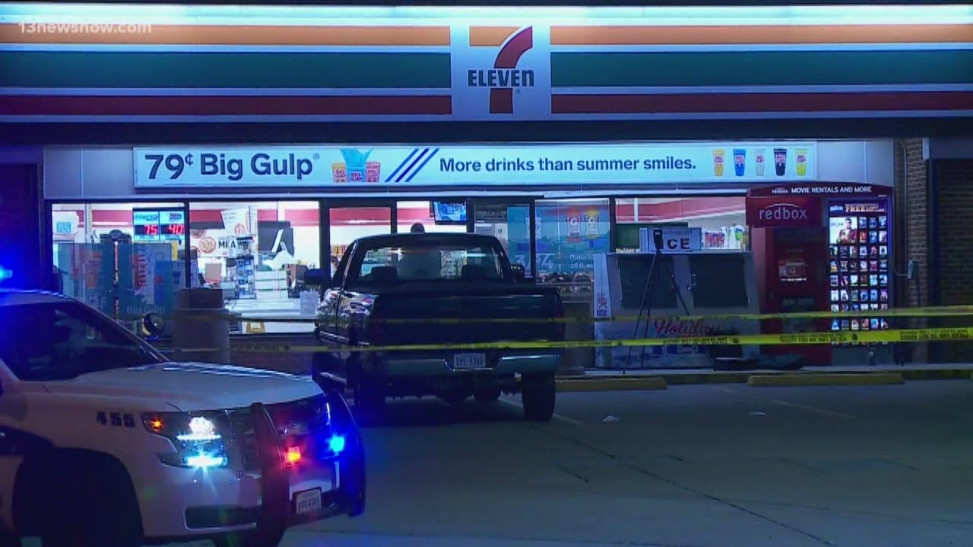 Police said a customer shot a robbery suspect at a Virginia Beach 7-Eleven. Police arrested three suspects in the robberies and believe they were responsible for four robberies overnight.