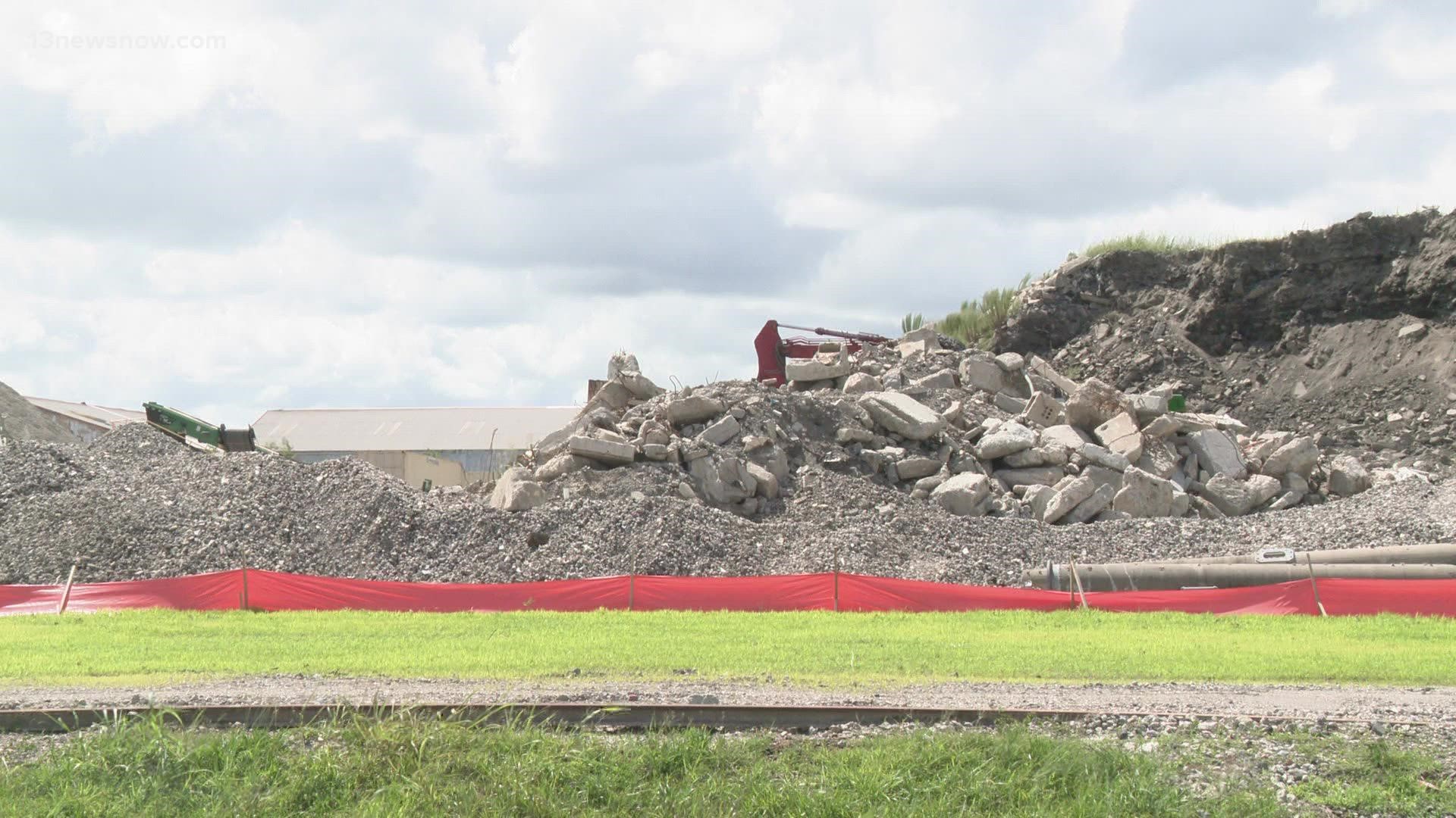 The Breeden Company's executive vice president said they will transform this pile of rubble into a 438-unit mixed-use apartment complex.