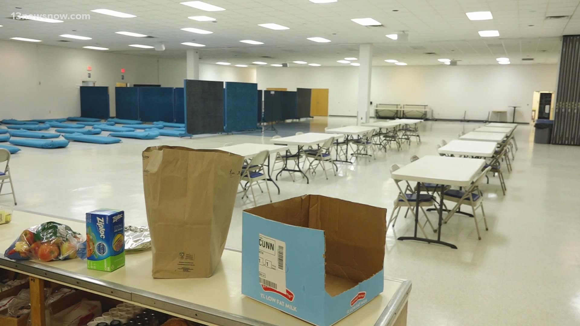 It's the first night back since the pandemic started for a Virginia Beach ministry's winter shelter.