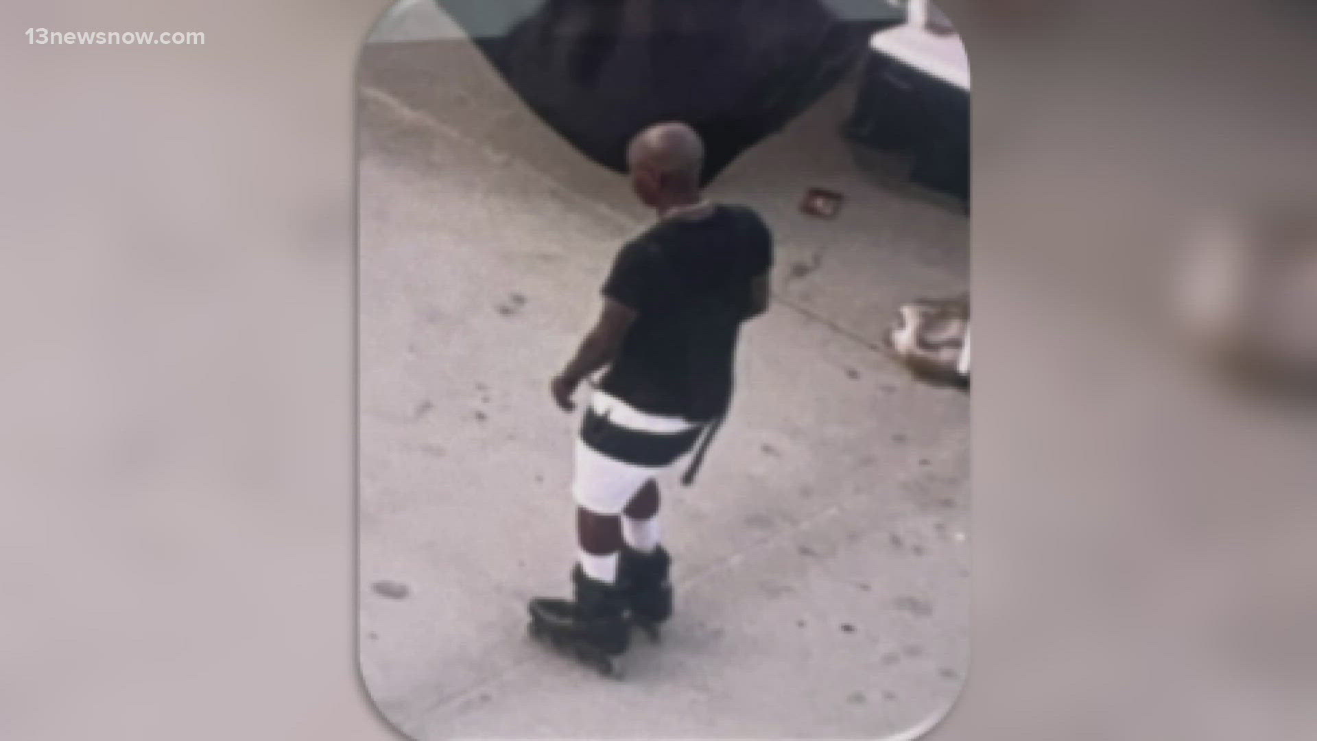 Virginia Beach Crime Solvers say a man was rollerblading on the boardwalk near 24th Street when he got into a fight with another man.