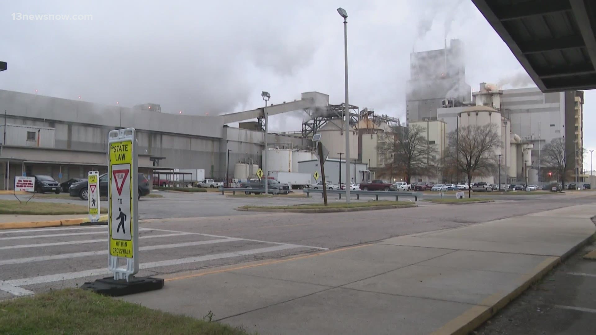 The accident happened at the International Paper mill in Franklin on Wednesday night.