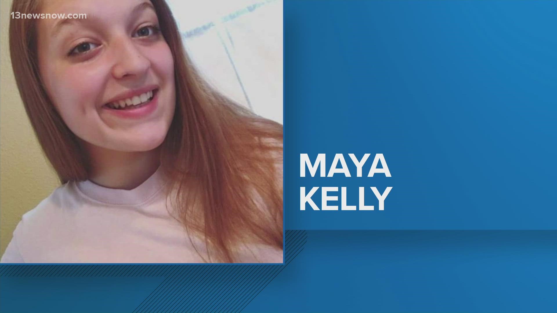 Investigators think Maya Kelly had been talking to a man who might be in the military before she went missing.