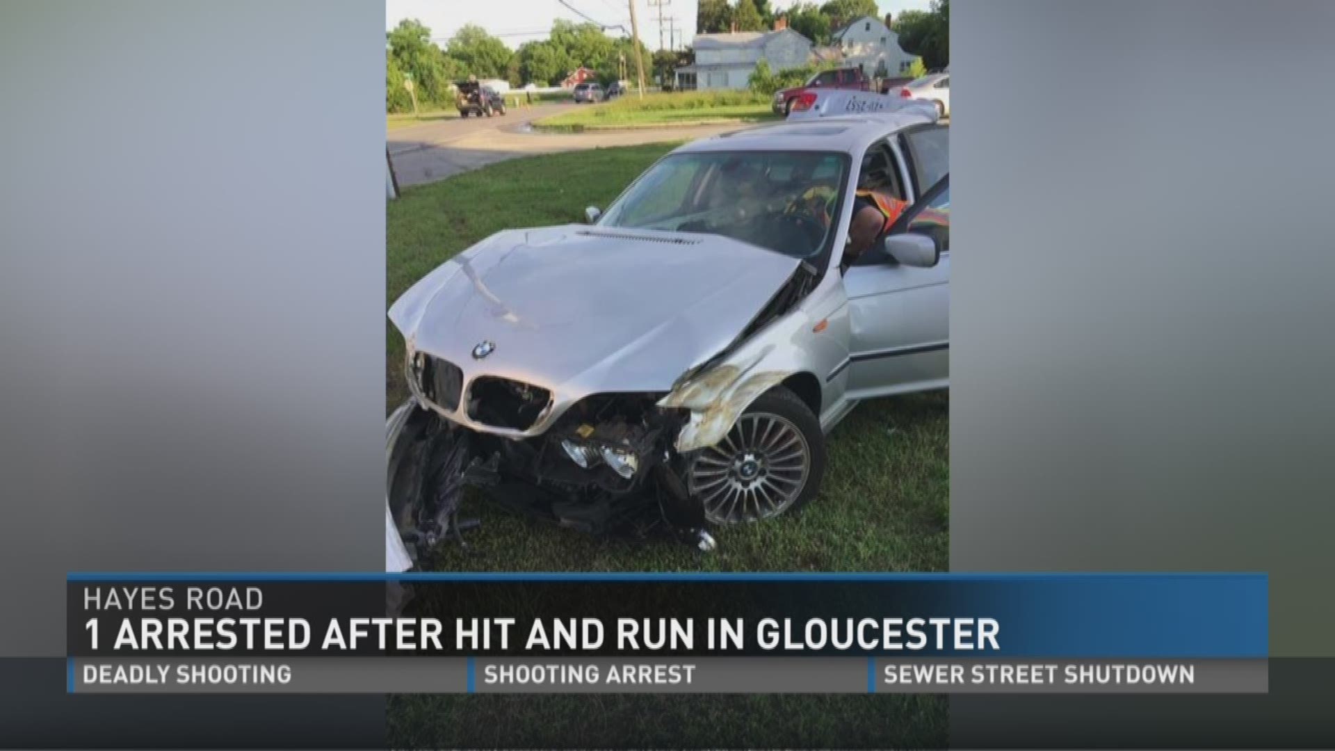 1 arrested, 3 recovering after vehicle crash in Gloucester County