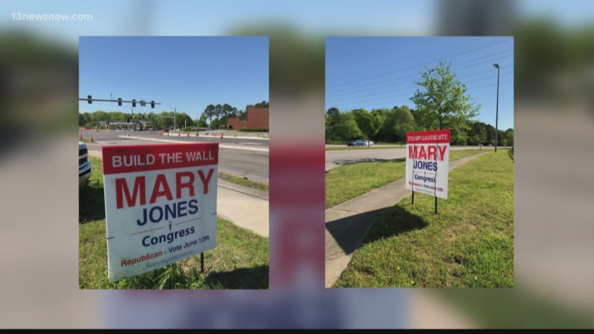 Republican Mary Jones is challenging Republican Congressman Scott Taylor for the second district seat.