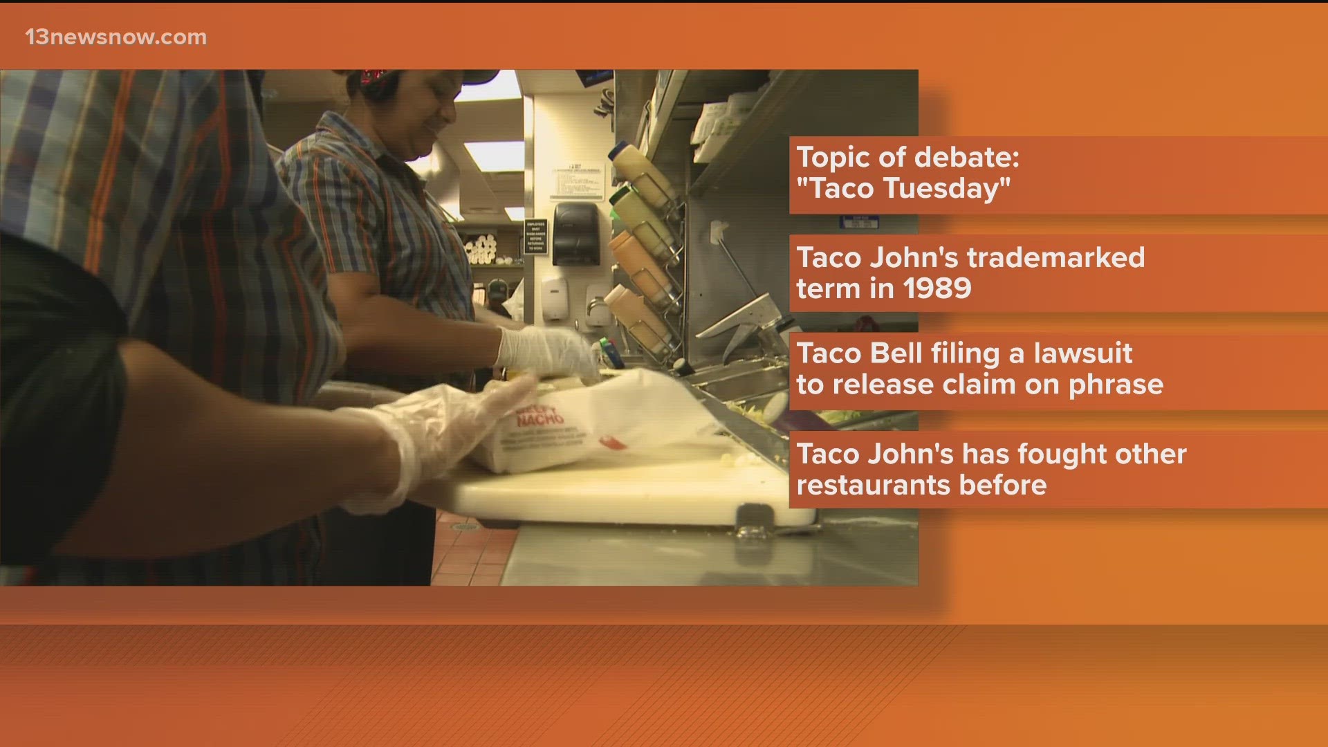 Taco Bell is asking regulators to force Wyoming's "Taco John's" to give up their trademark on the phrase "Taco Tuesday" that they've owned since 1989.