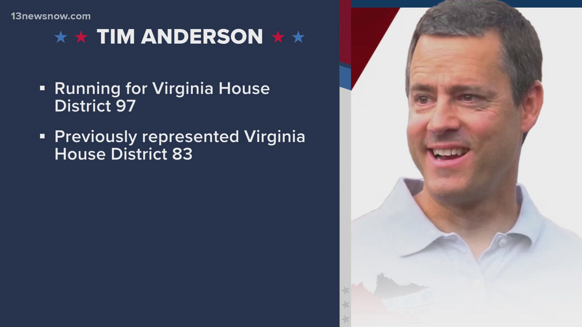 The lawyer, gun shop owner and former Delegate spoke to 13News Now about what he'd plan to do if elected to the office he once held.