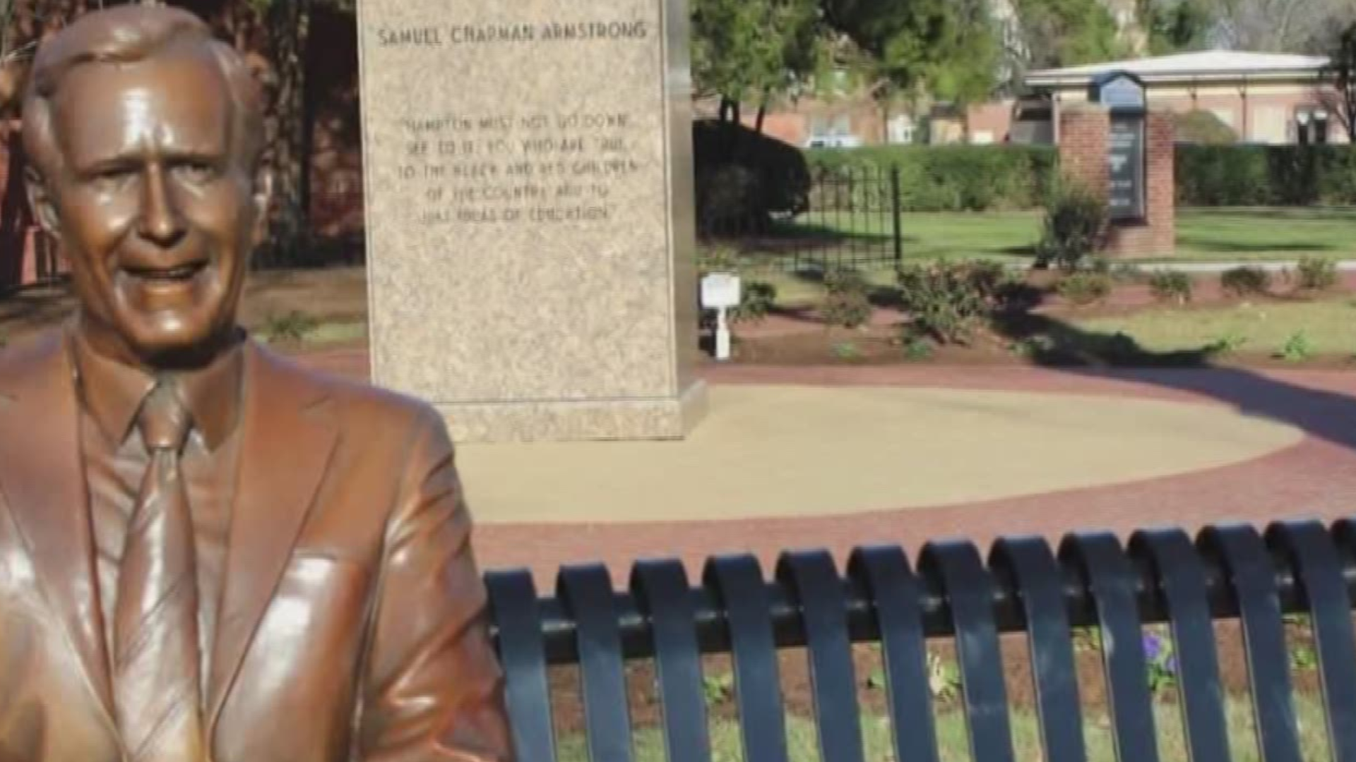 Hampton University unveiled legacy park which features statues of people who had an impact of the college, but some of the statues are causing controversy.