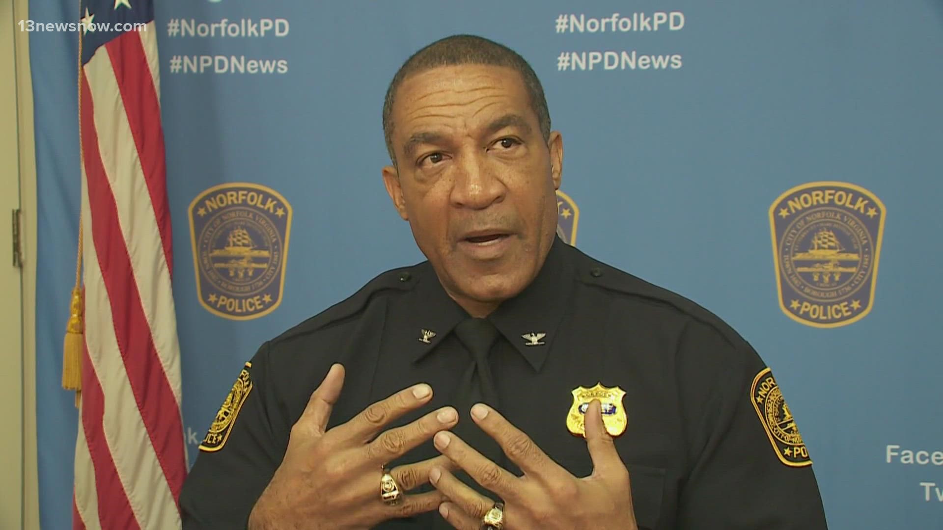 Norfolk's city manager said Police Chief Larry Boone would retire. Boone began his career with the department in 1989. He served in many roles before becoming chief.