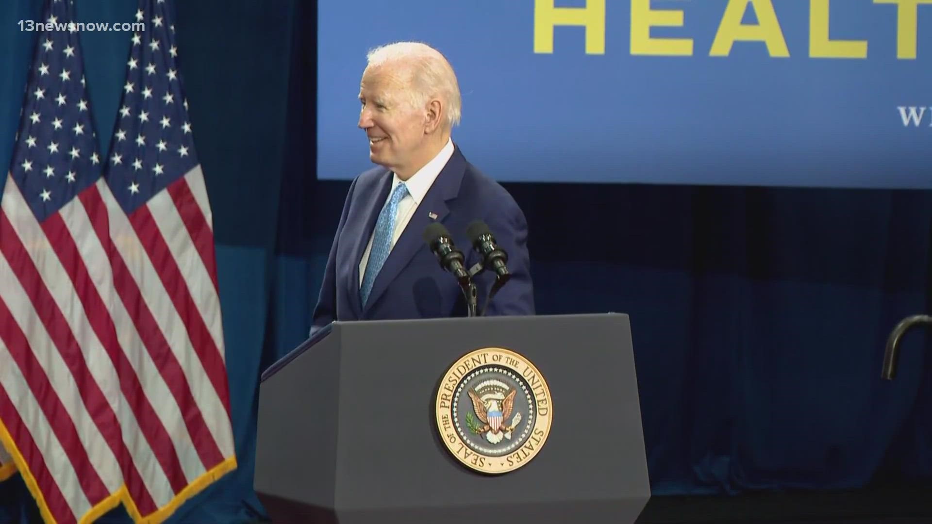 The last time President Biden visited Hampton Roads was in May of 2021 during his "Get America Back on Track" tour.
