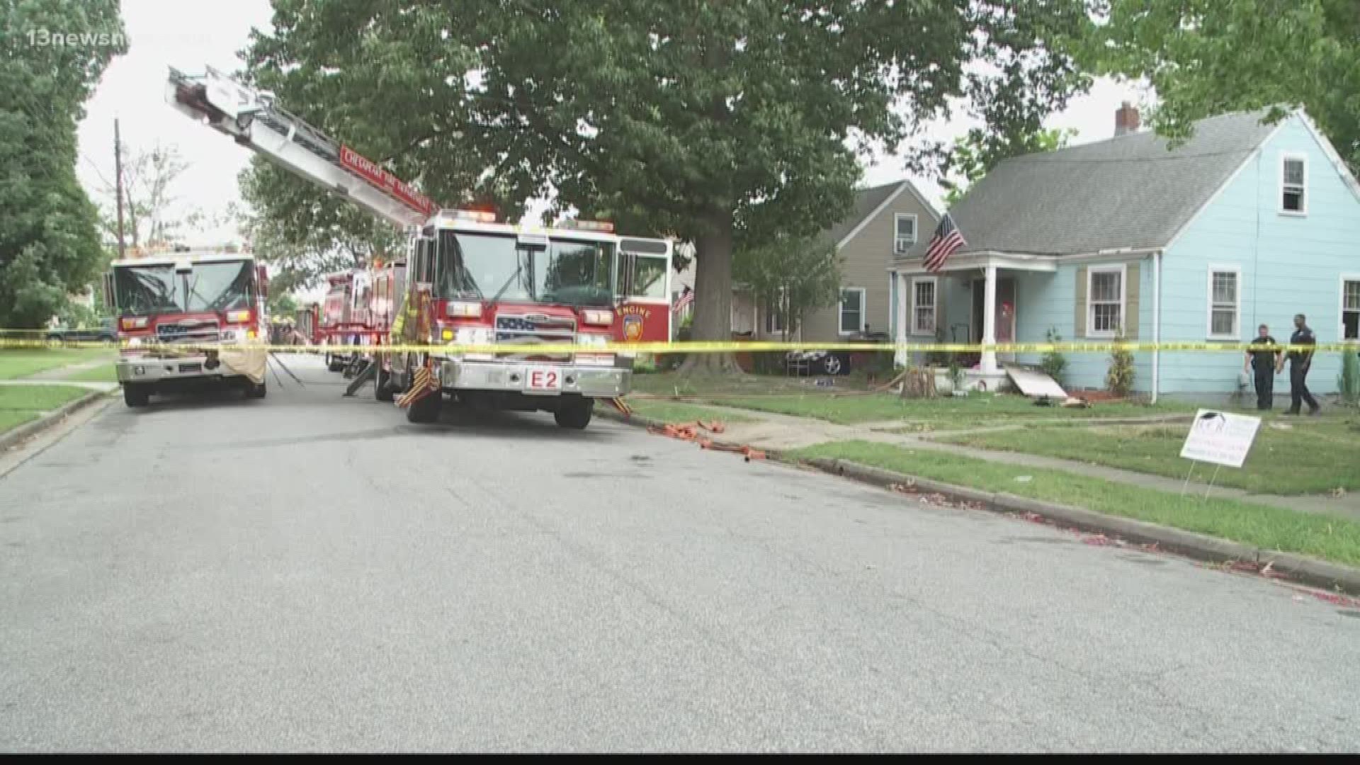 Prosecutors in Chesapeake claim that a mother of five intentionally set her home on fire, with her children inside.
