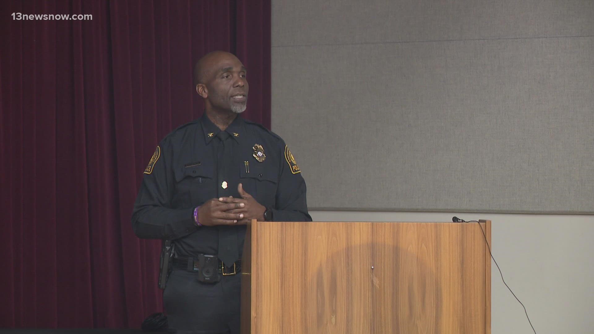 Chief Jenkins also brought some of his captains to the podium to talk everything from clearing homicides, to crimes involving cars.