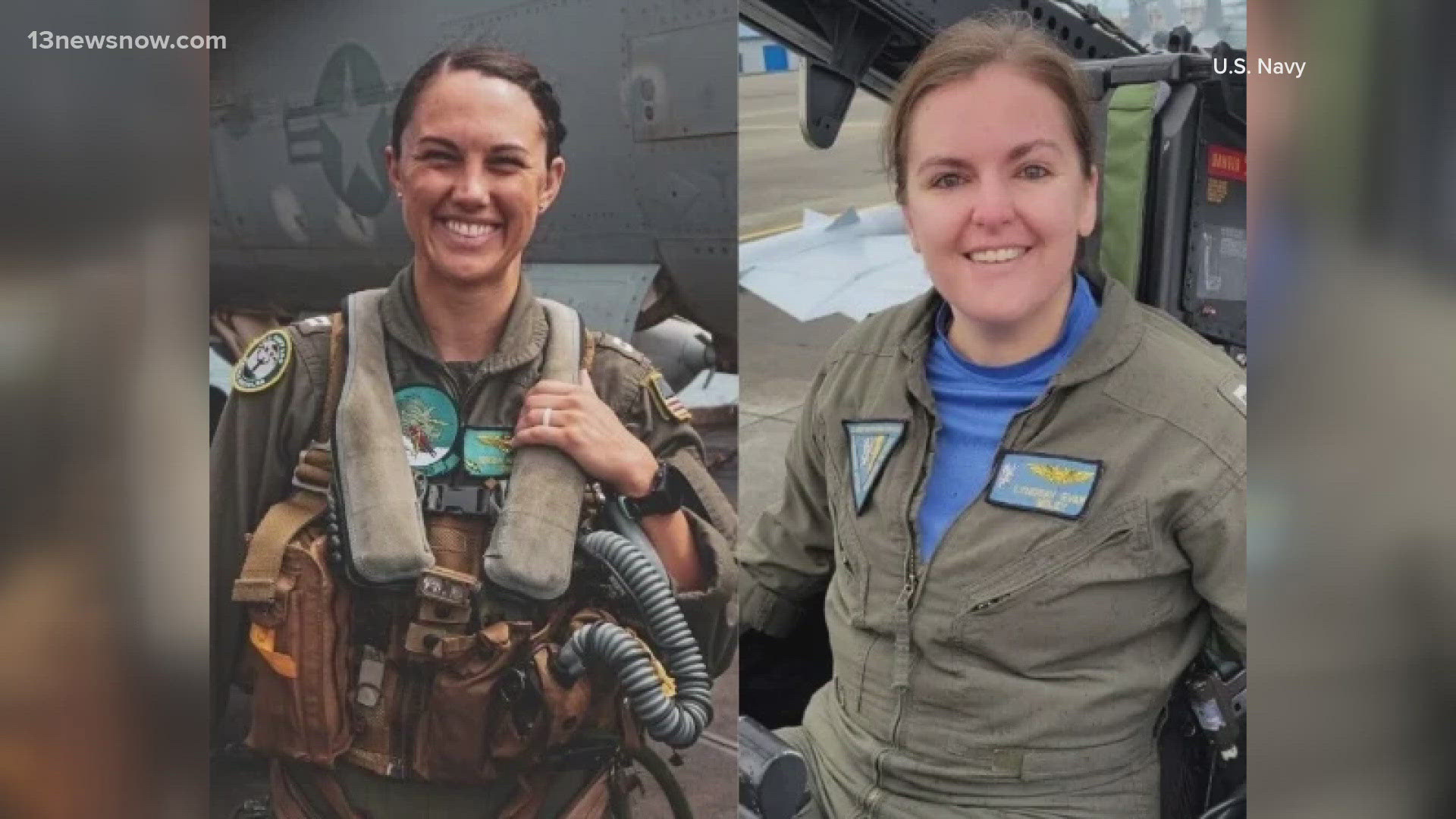 The crew members were identified as Lt. Cmdr. Lyndsay Payge Evans and Lt. Serena Nicole Wileman.