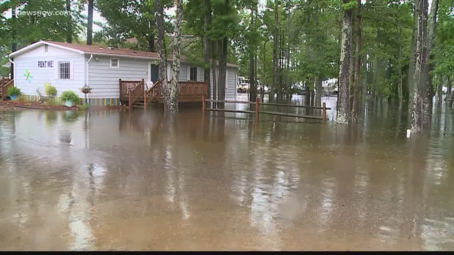 Several roads in Virginia Beach were closed due to high water.