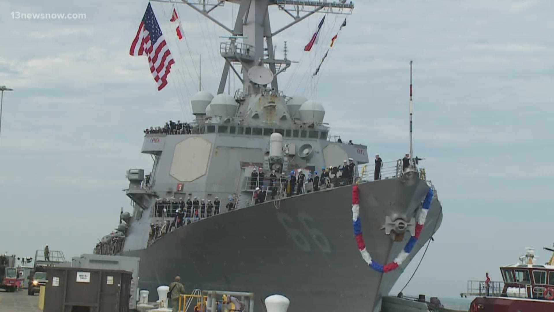 Welcome home, sailors! USS Gonzalez returned to Naval Station Norfolk on Saturday after a seven-and-a-half month deployment.