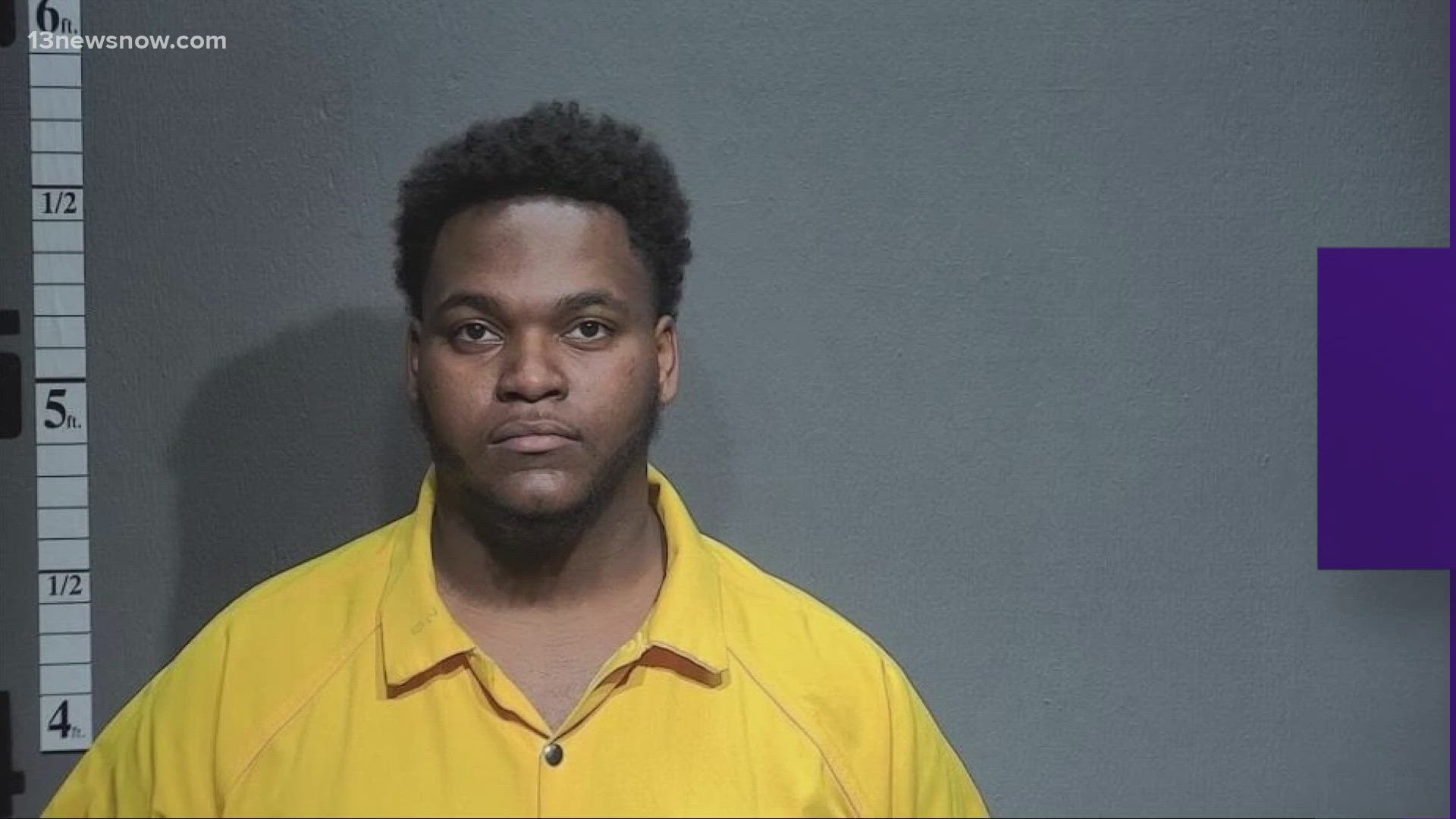 A Chesapeake man is accused of shooting at a Suffolk church member during service.