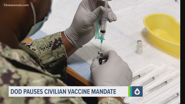 Department of Defense pauses civilian COVID-19 vaccine mandate