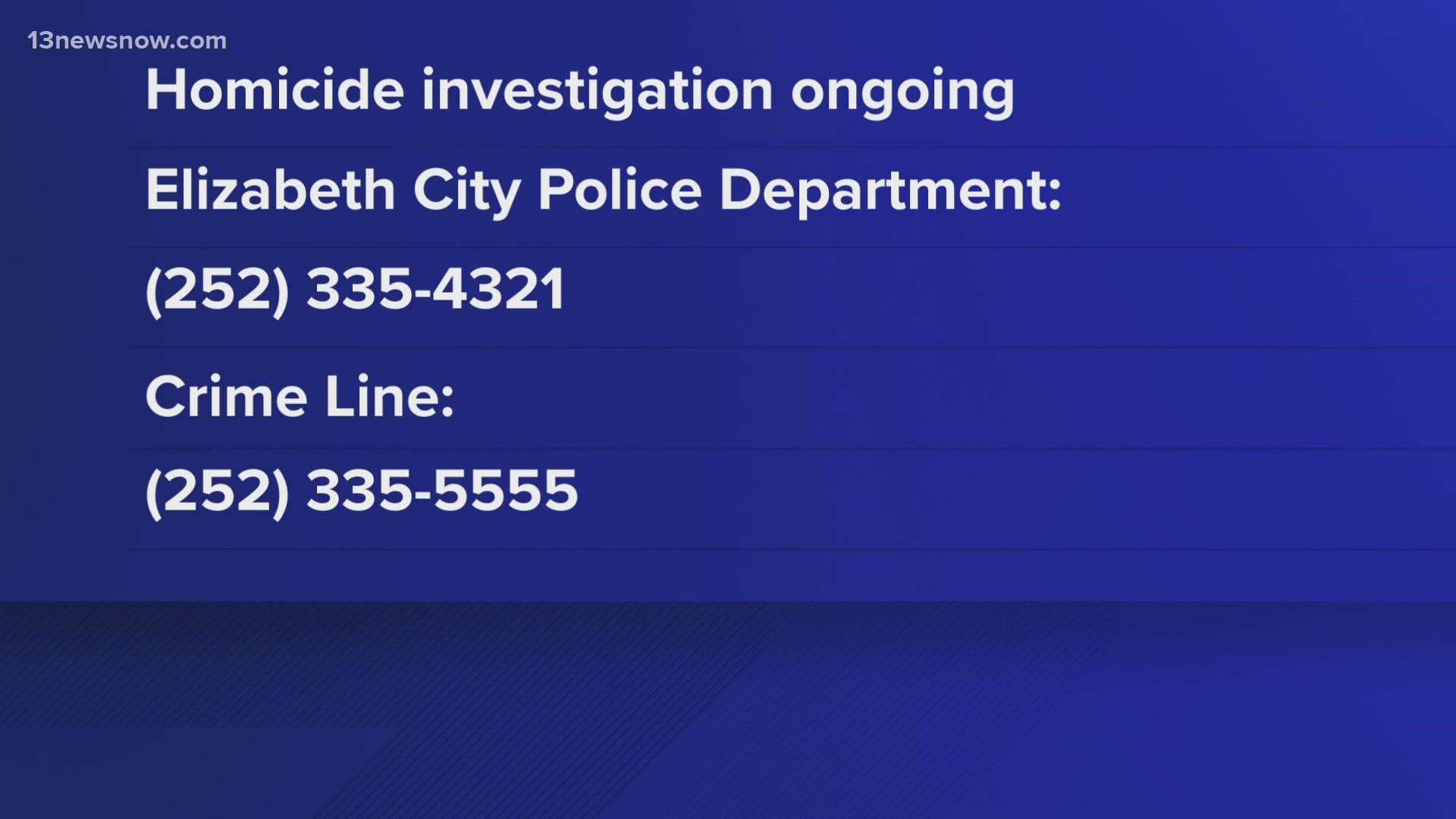 The Elizabeth City Police Department identified the victim as Erin Gibbs, 38.