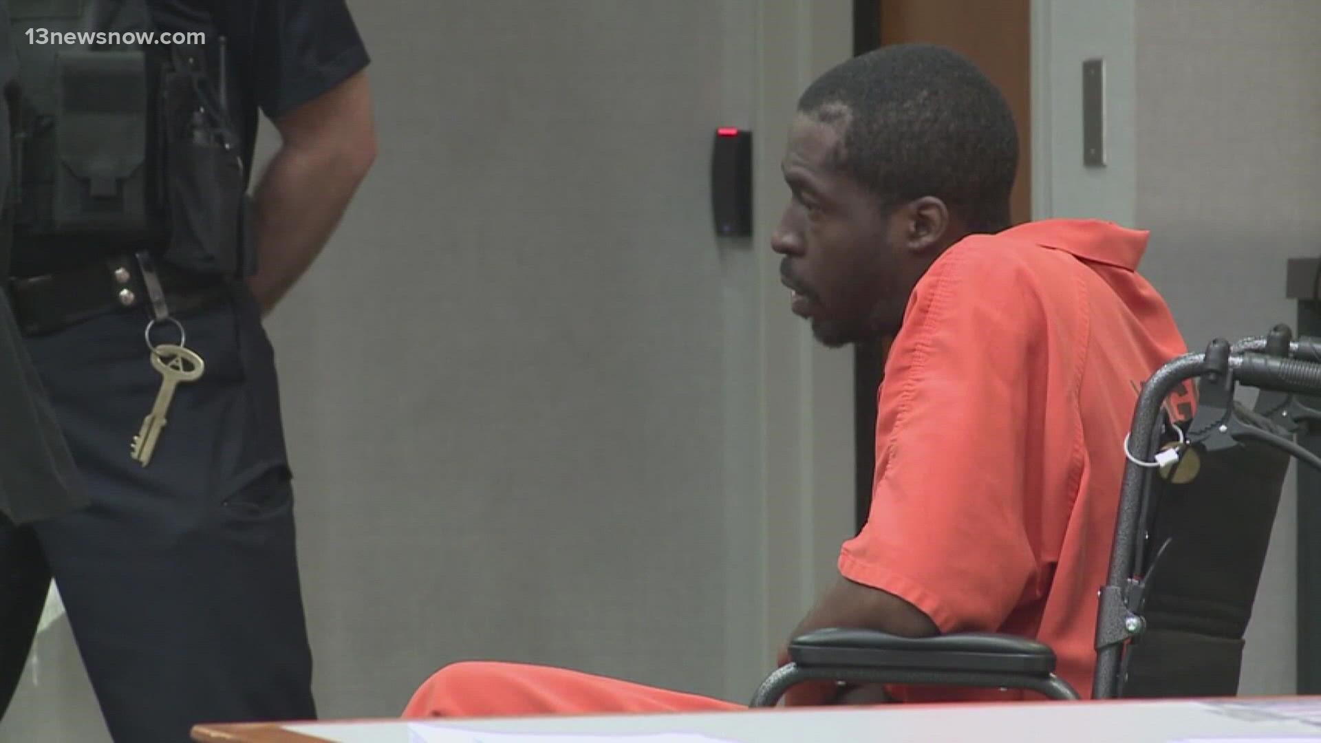 One of the men accused of a shooting outside a Virginia Beach bar pleaded guilty today.