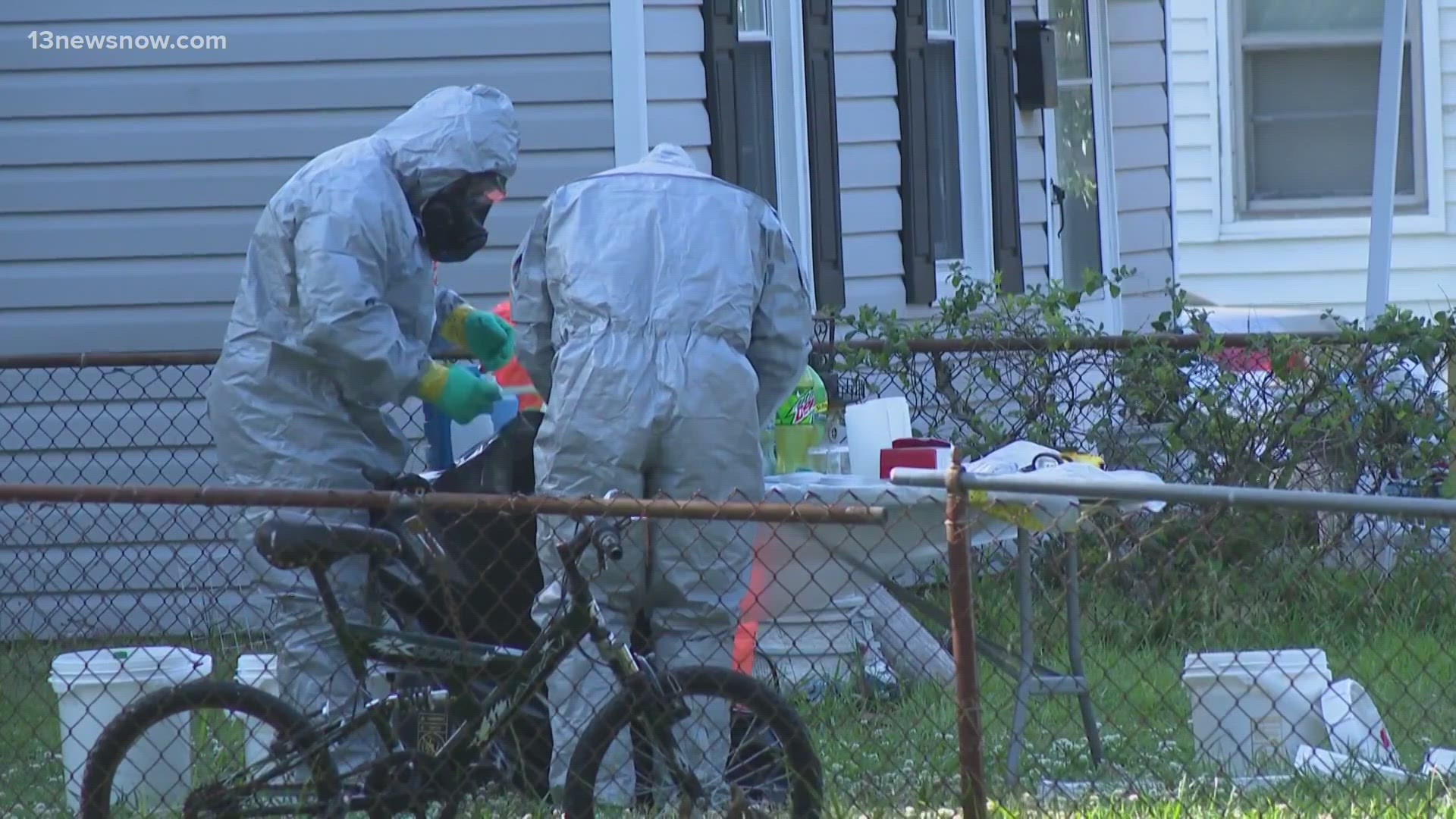 In Hampton, police say what initially started as a medical call on Grimes Road turned into the discovery of a man's body and materials to make meth.