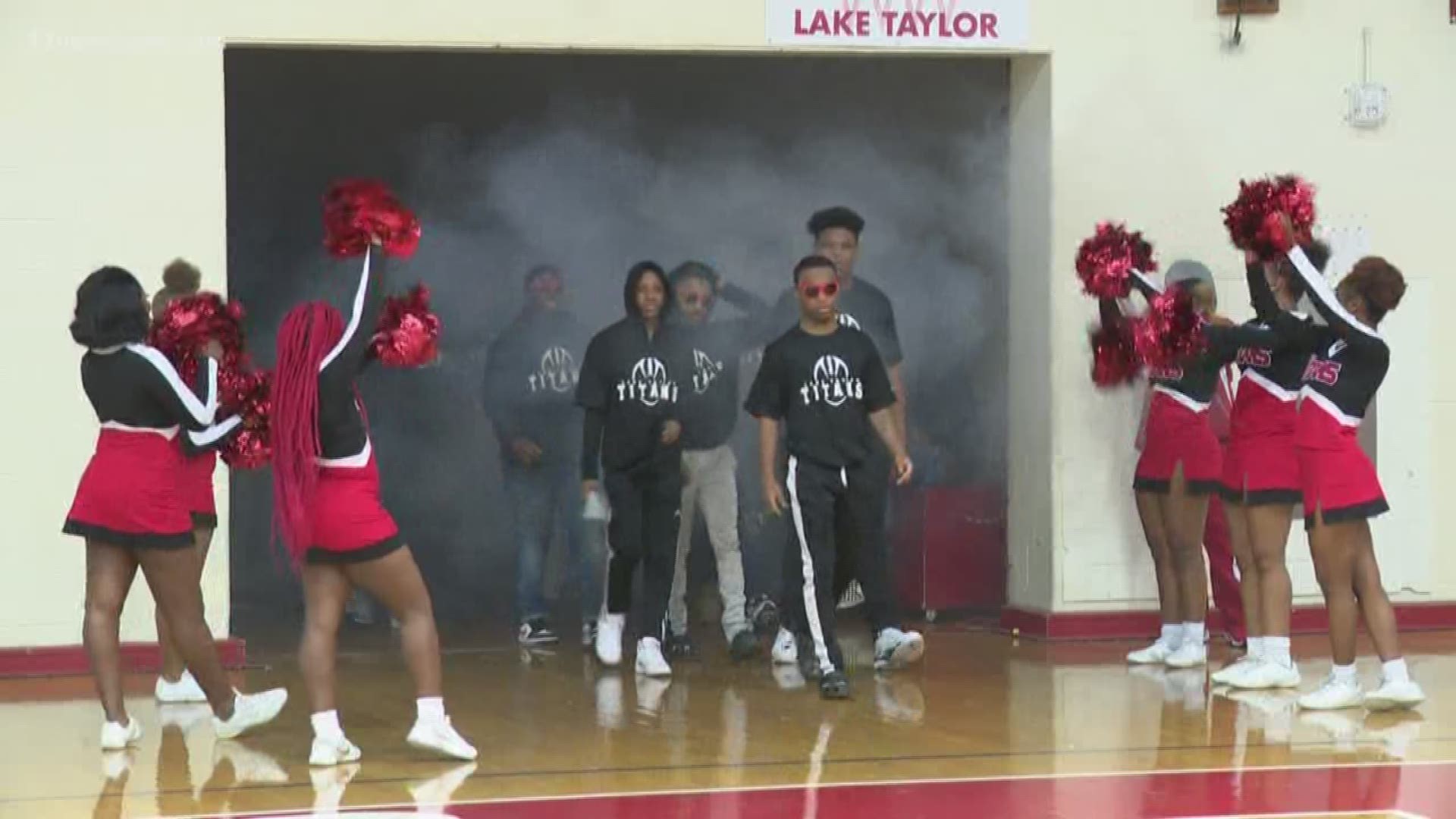 Lake Taylor celebrated their football team's Class 4 state championship