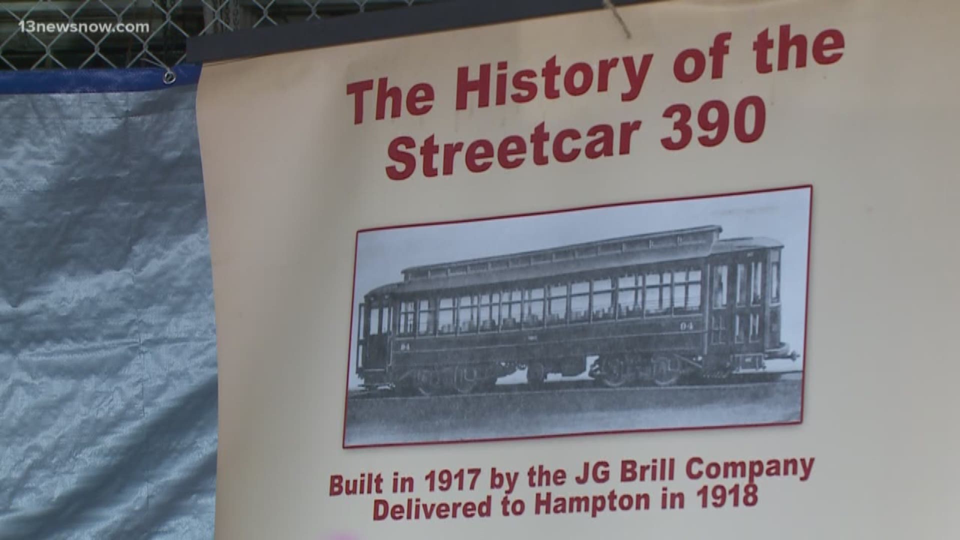 Hampton's 'Streetcar 390' restoration project gives public a sneak peak