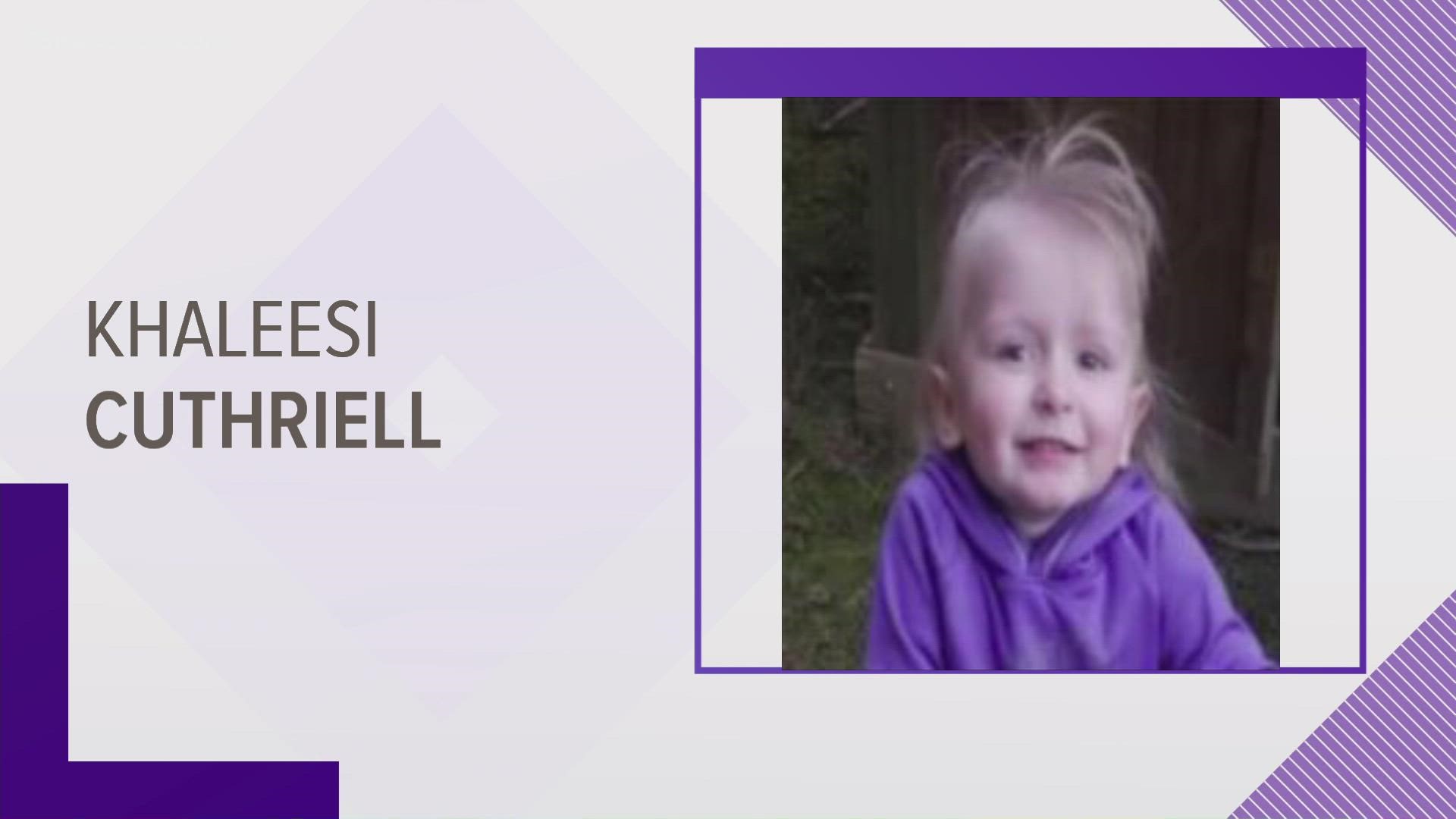No one has seen 3-year-old Khaleesi Hope Cuthriell since February 2021. The woman in question who may have last been with Cuthriell, Candi Royer, has been located.