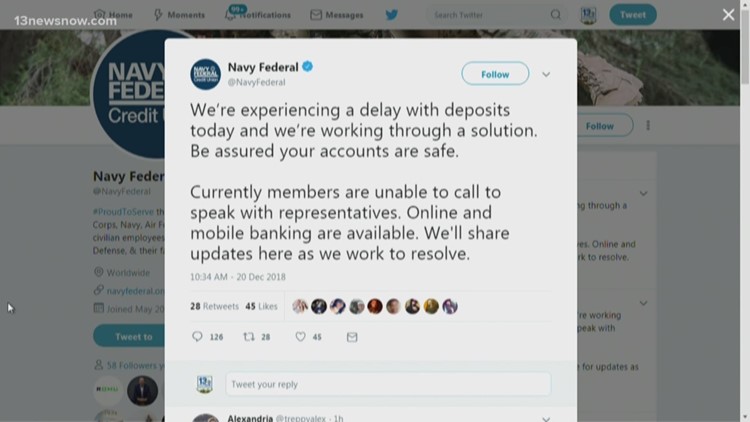 navy federal credit union reporting issue with processing customers navyfederal customer service