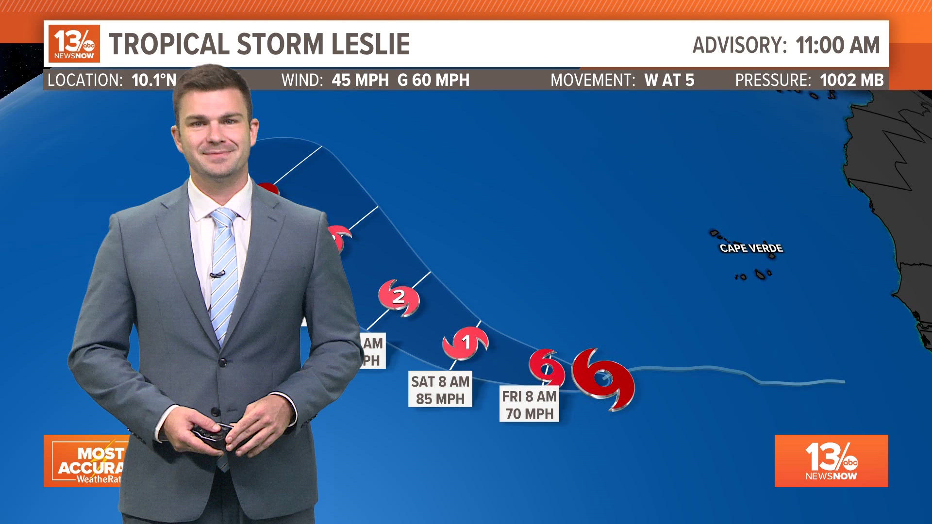 Tropical Storm Leslie formed Wednesday, and we are watching a tropical wave in the Caribbean that could develop in the Gulf of Mexico.