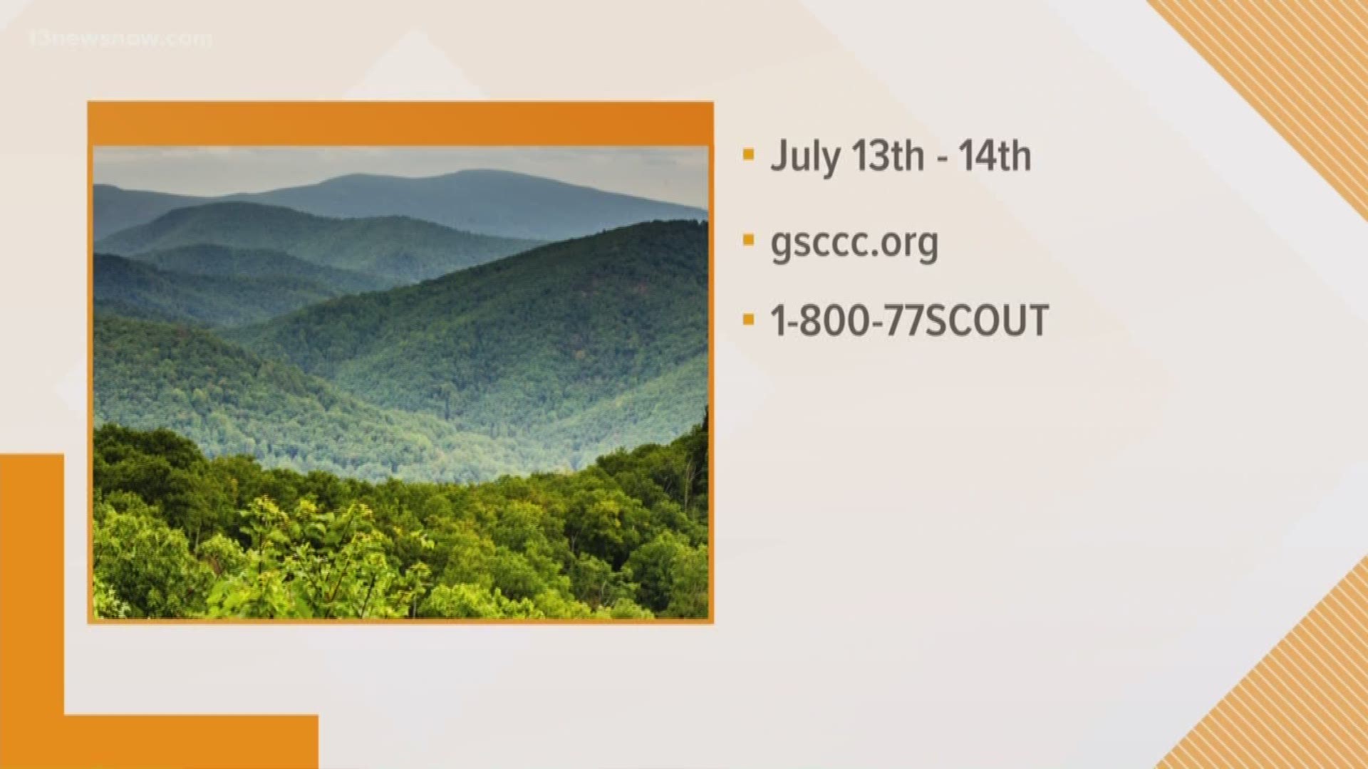 The first-ever Girls Scouts Love State Parks happens  July 13-14.