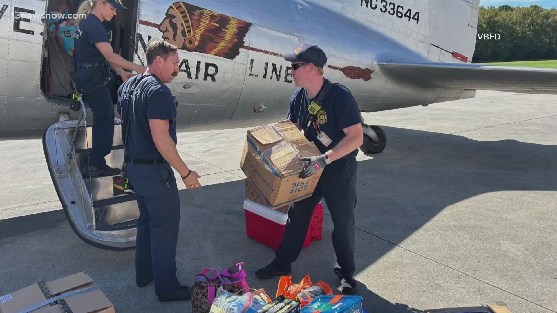 Crews from Hampton Roads are stepping up to deliver much-needed supplies to areas still working to recover following Hurricane Helene.