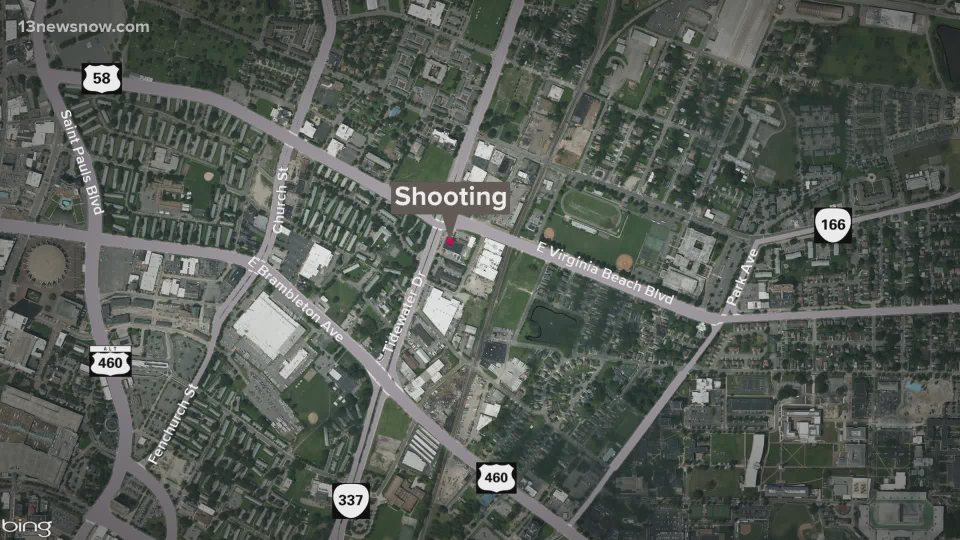 Detectives are investigating a shooting that left a man hurt Thursday night near the Calvert Square section of Norfolk.