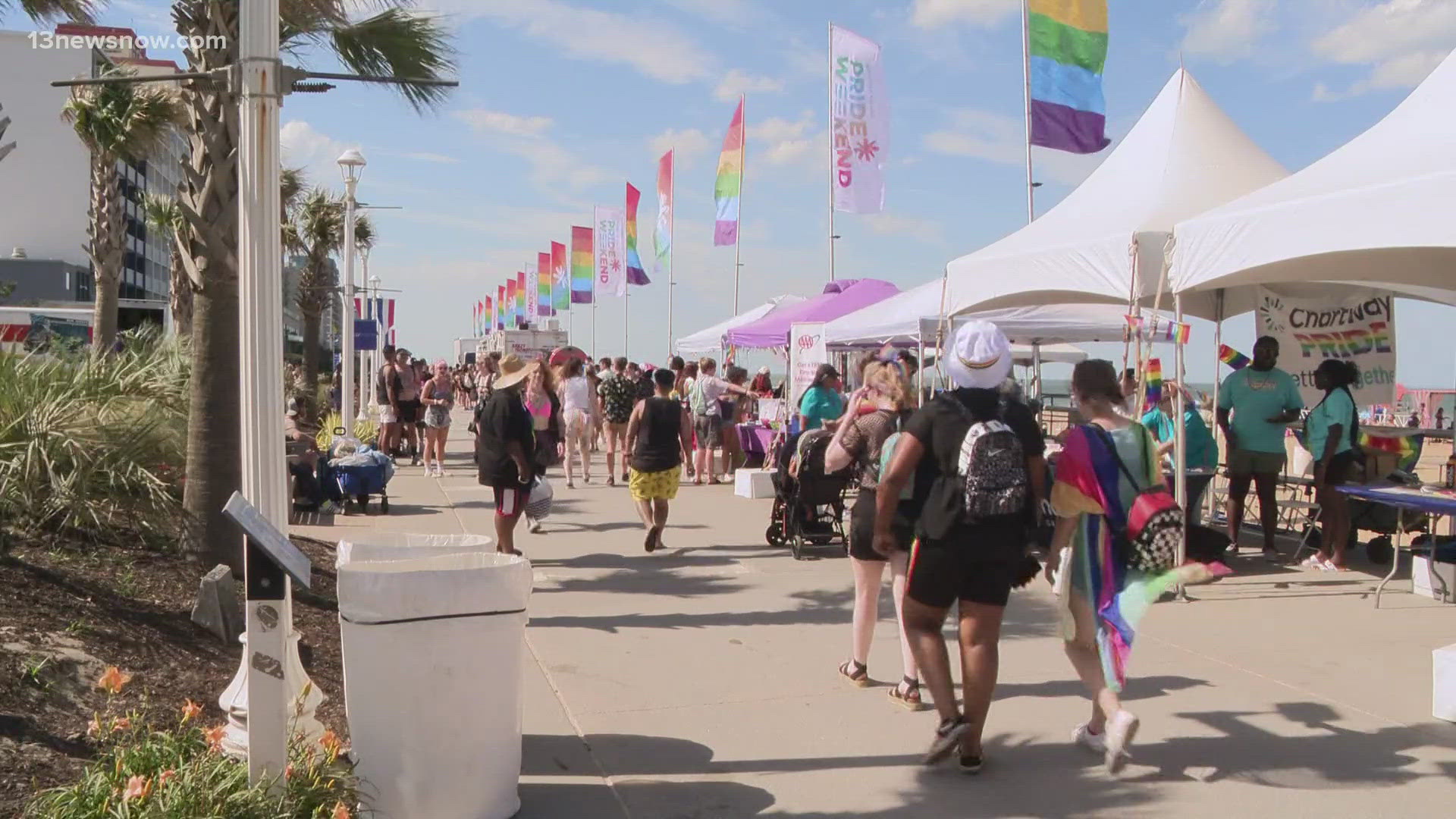 Pride at the Beach organizers tell me they anticipate 5,000 people to attend today.