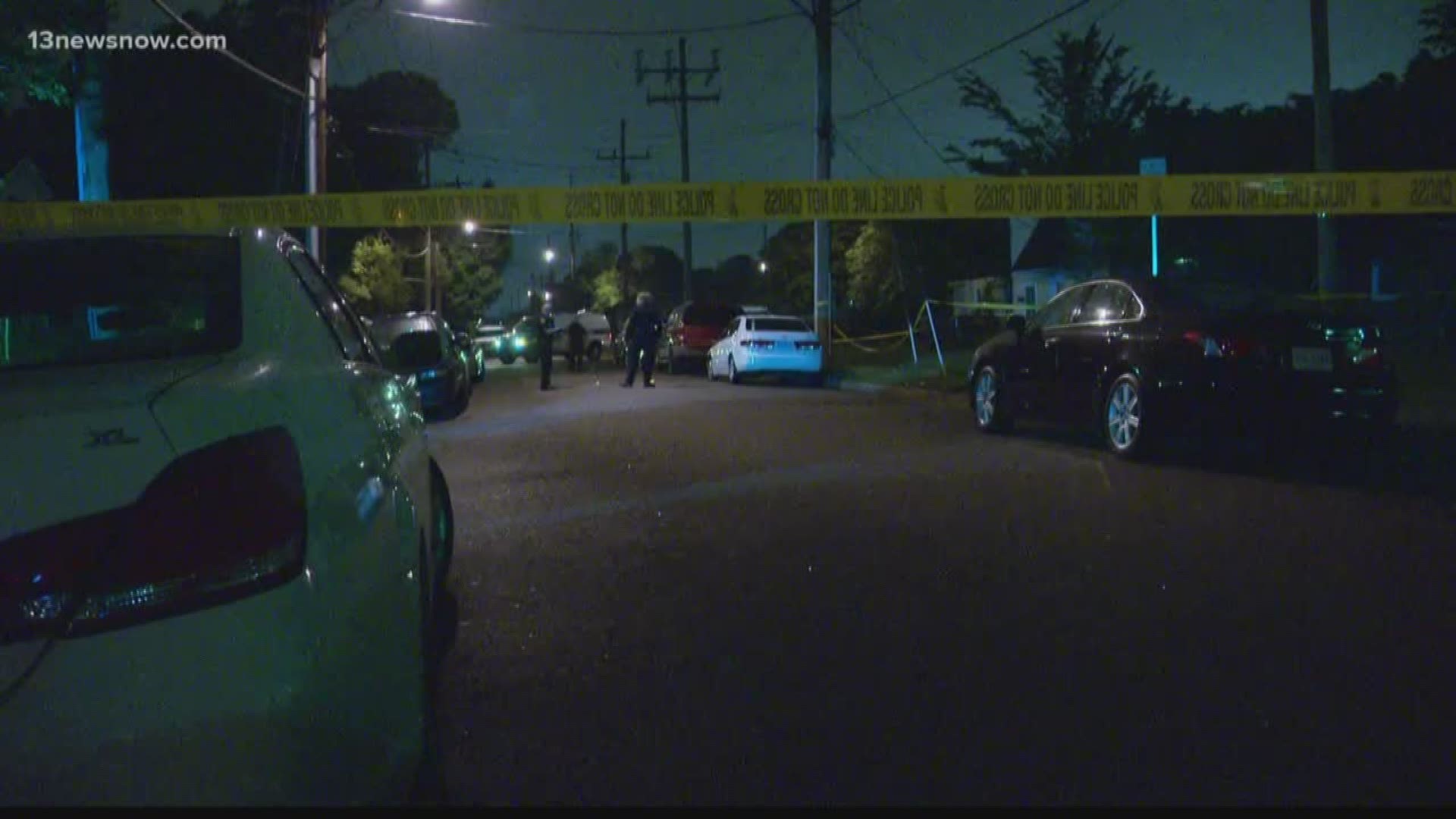 Police investigated an overnight shooting on Norchester Avenue in Norfolk that landed two people in the hospital.