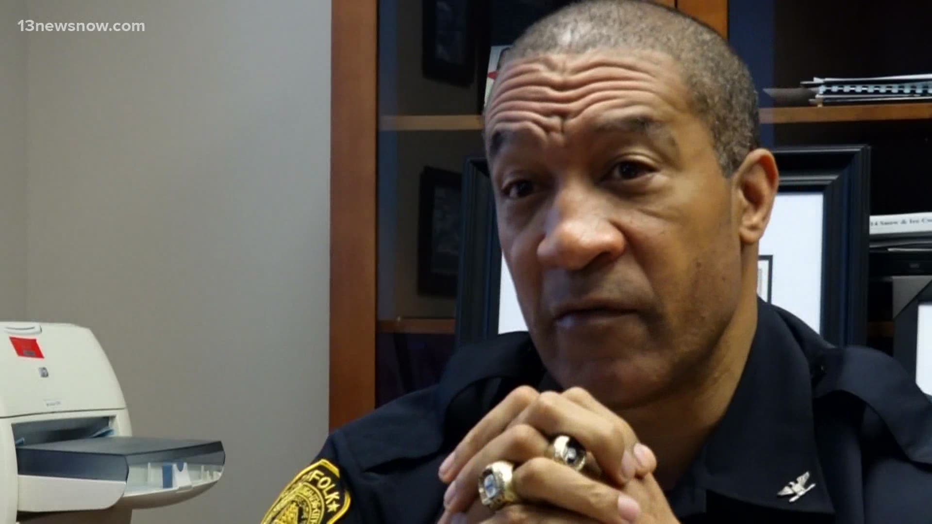 Norfolk Police Chief Larry Boone speaks about appointment to Virginia