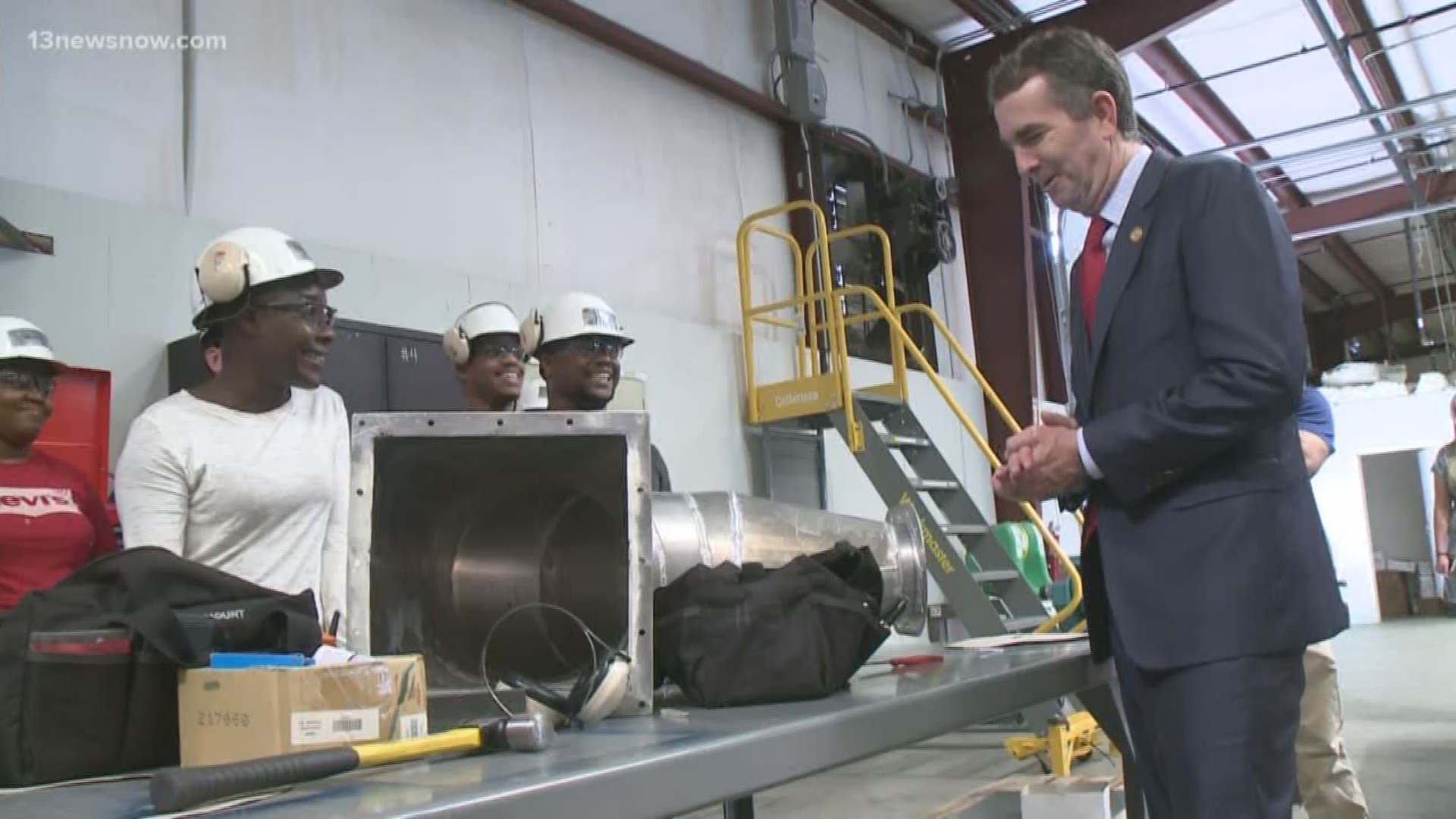 "It's really all about bringing skills to jobs, and we know that in order to have a job in the 21st century, you have to have the training for it," said Northam.