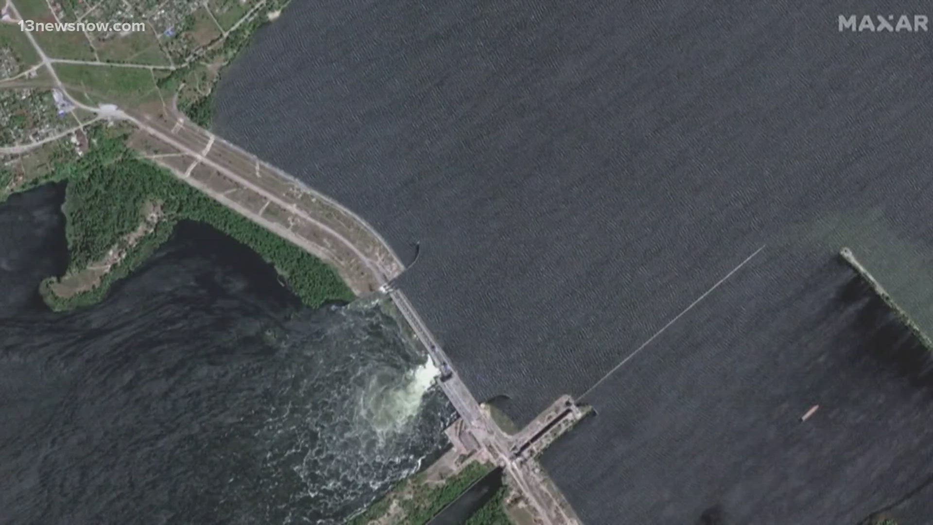 Ukrainian and Russian officials are accusing each other of bombing the dam, which both nations rely on.
