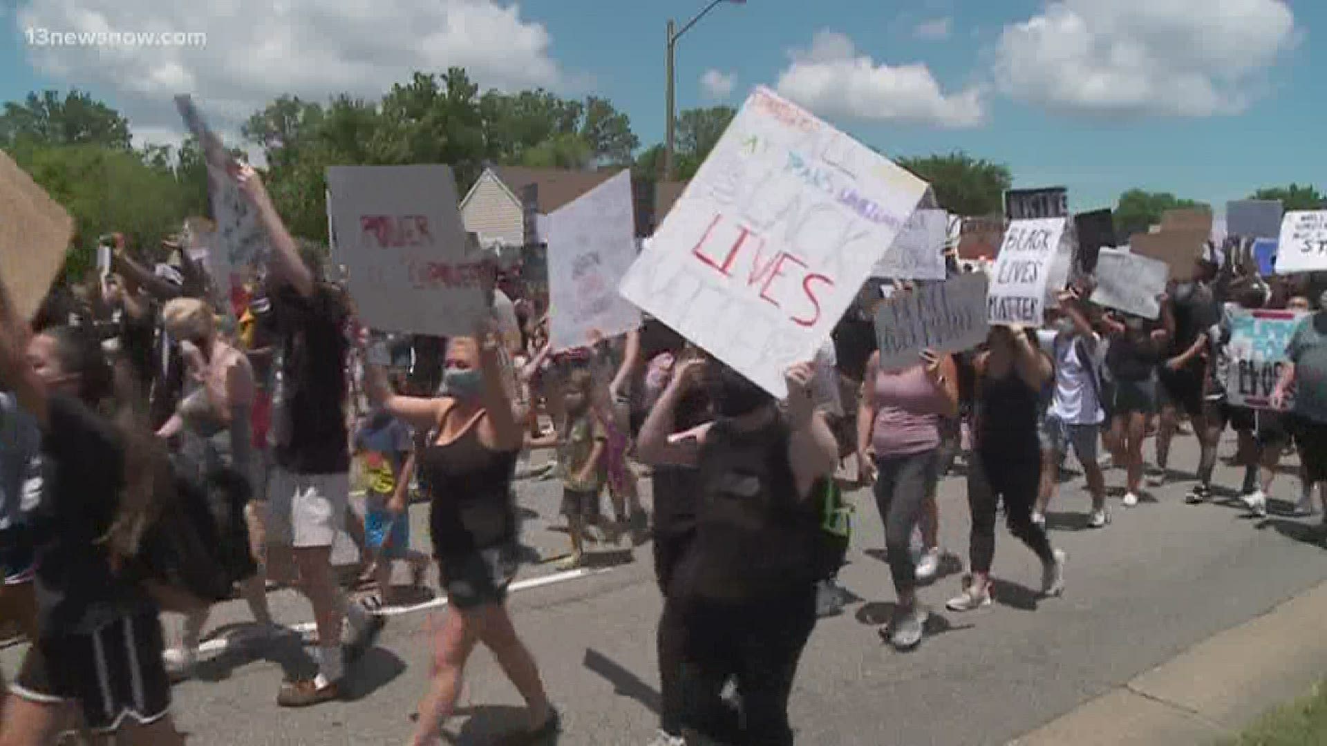 The Virginia Beach Police Department is responding to protests against police brutality by reviewing its own use of force policies.