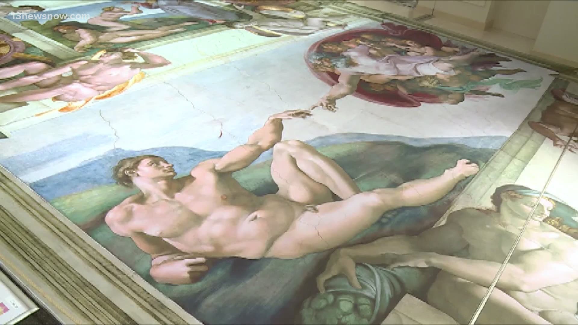 The Virginia Arts Festival and MacArthur Center are involved in a lawsuit surrounding the Michelangelo exhibit, which may be operating illegally after an art heist.