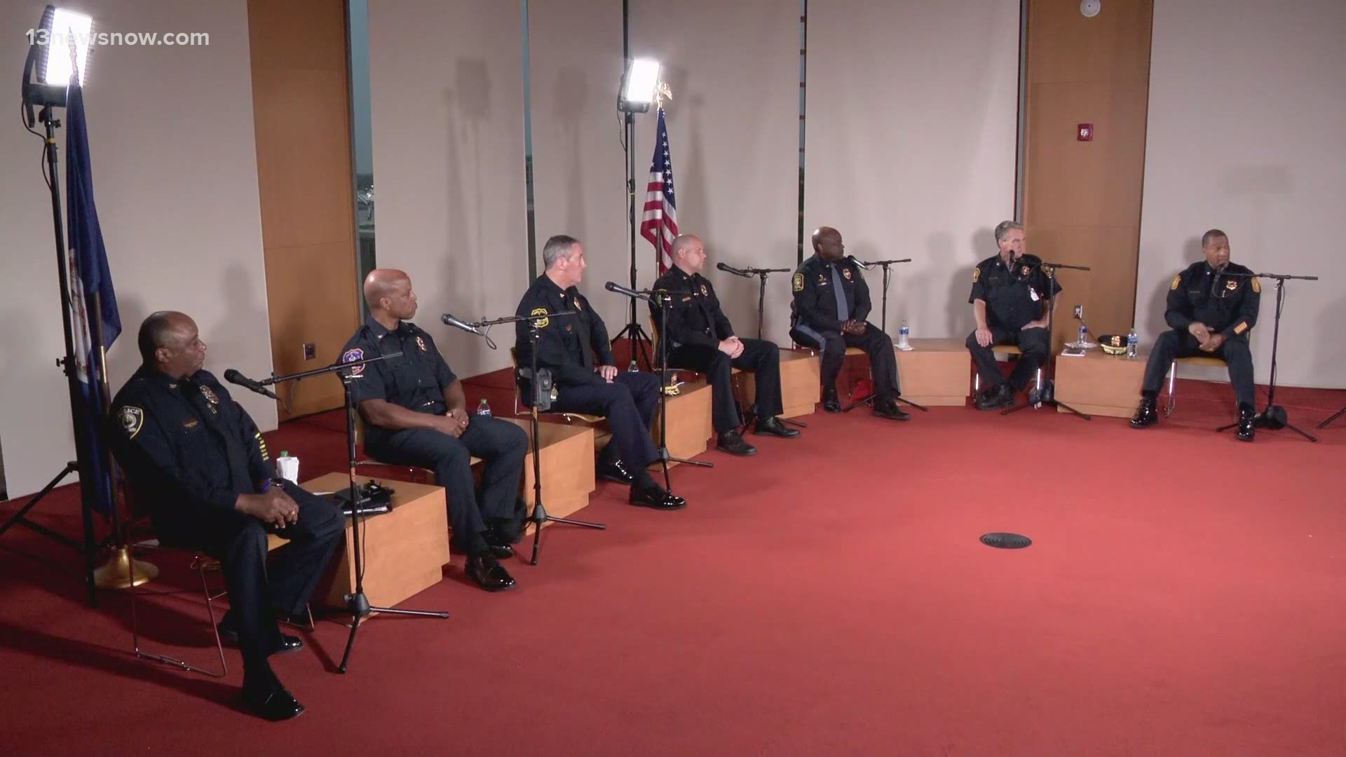 Seven police chiefs discussed the topics of gun violence, how guns get in the hands of young kids and other issues.
