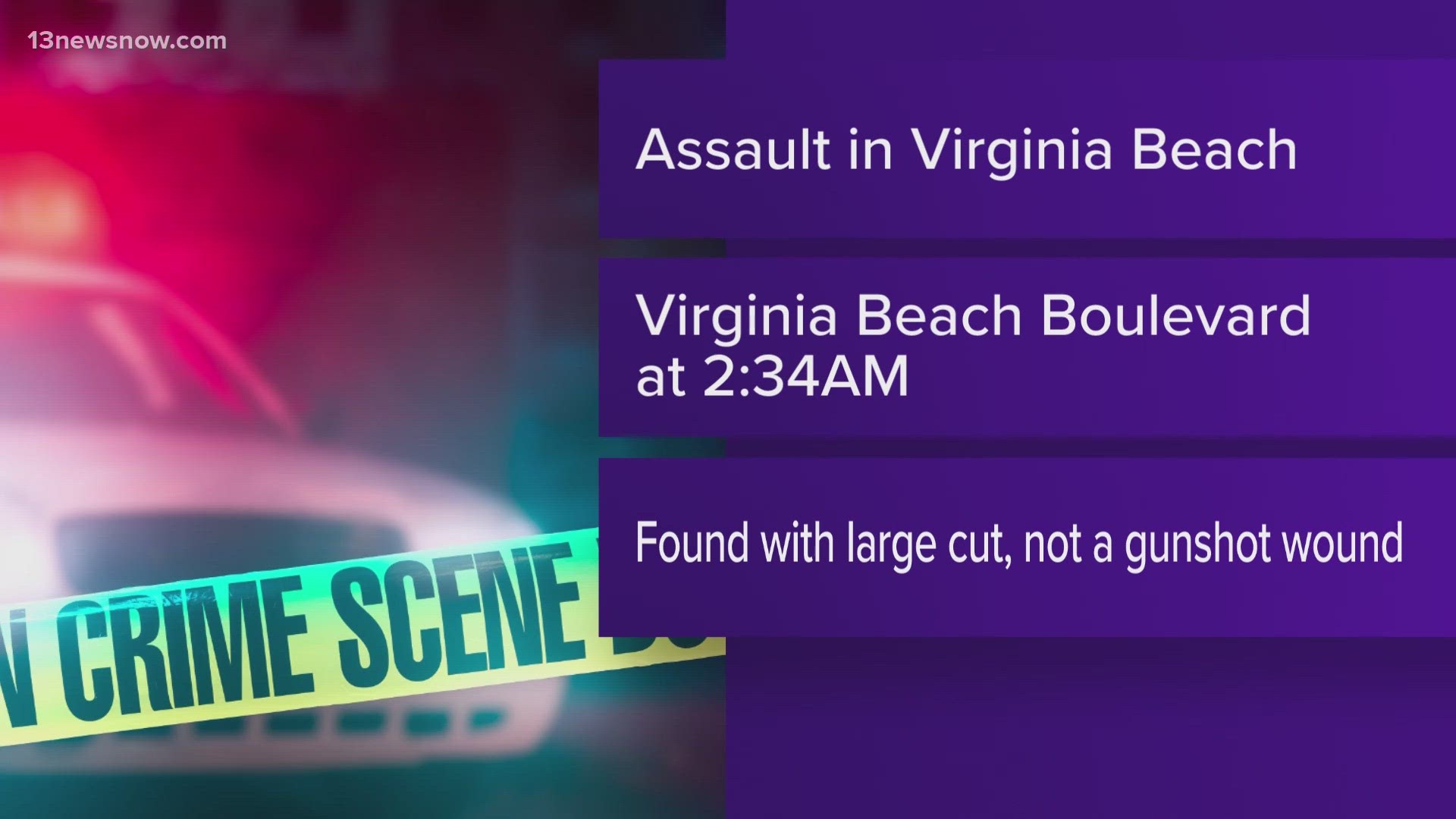 Virginia Beach police find man with laceration after assault ...