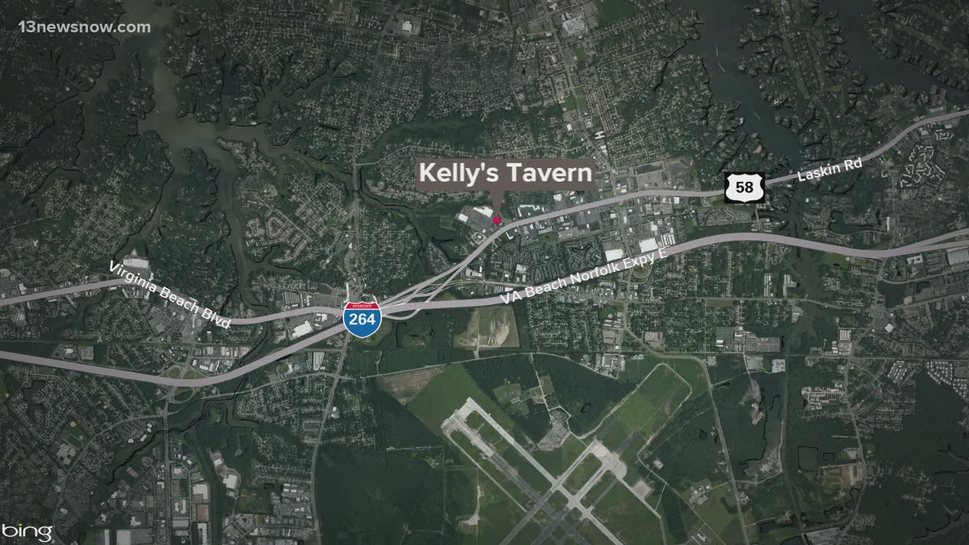 The incident happened just before 1a.m. Wednesday at Kelly's Tavern on Laskin Road.