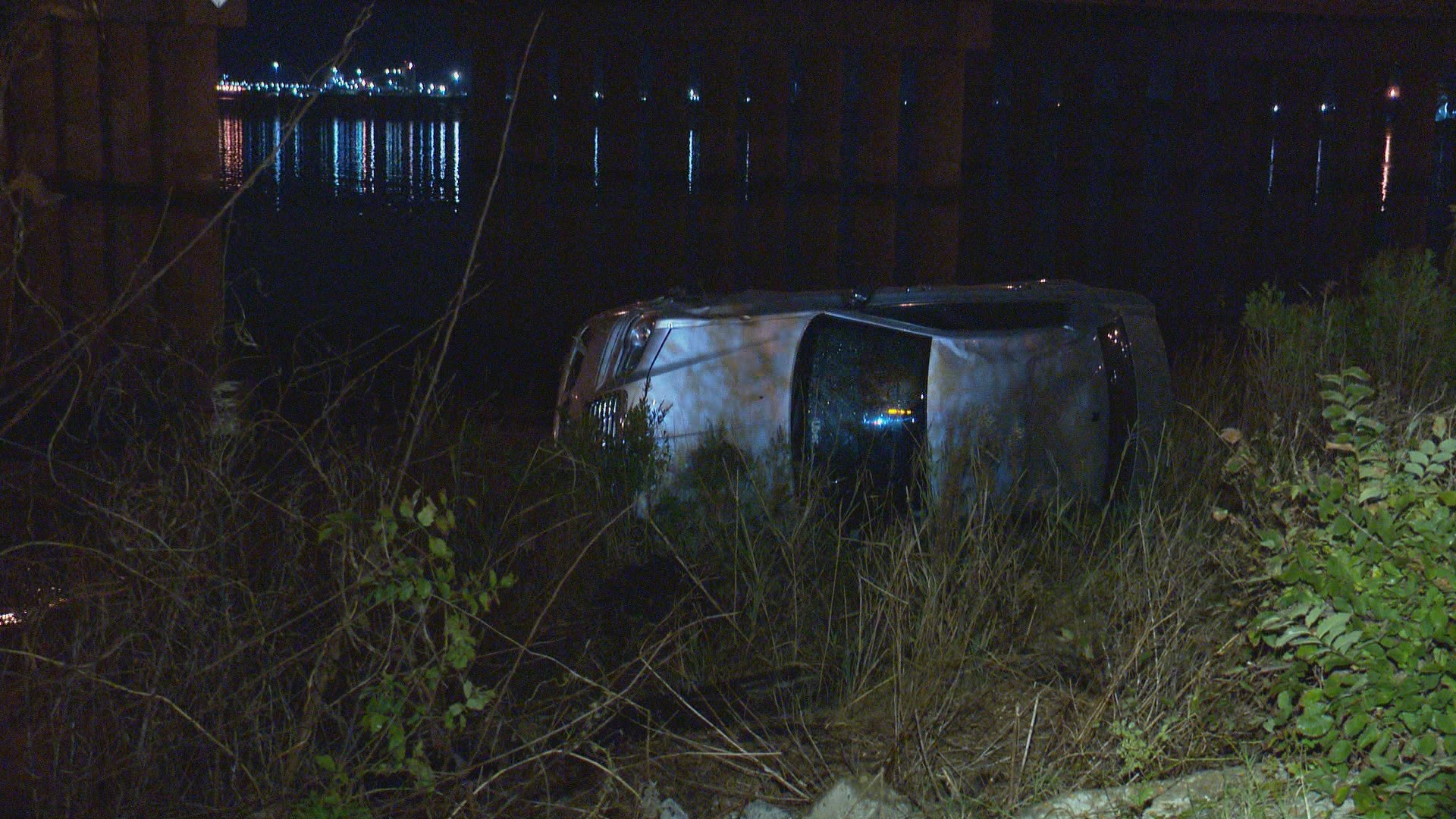 No one hurt after car flips, nearly lands in water in Portsmouth ...