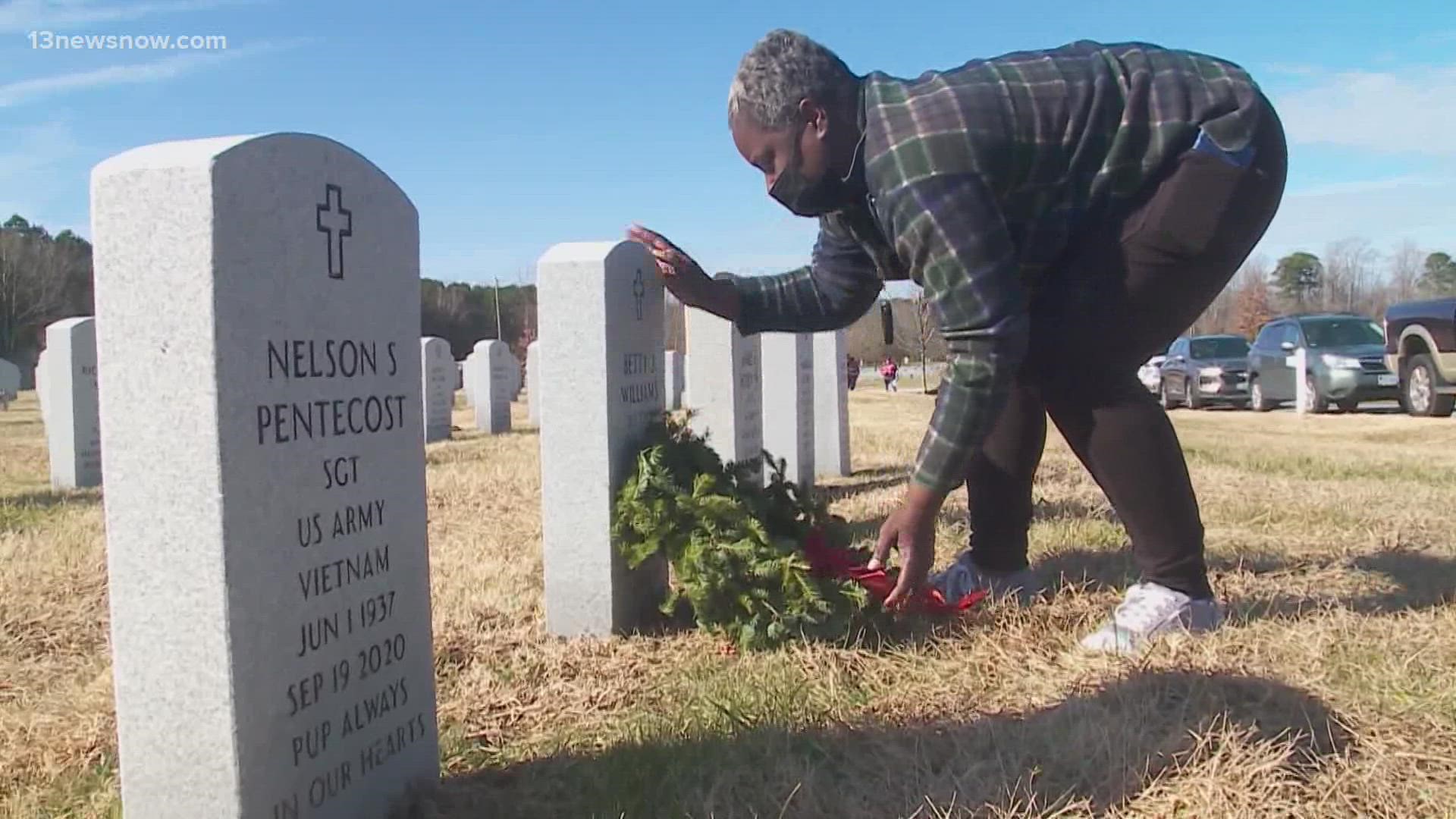 The organization lays wreaths on veterans' cemeteries across the country every year on December 17.