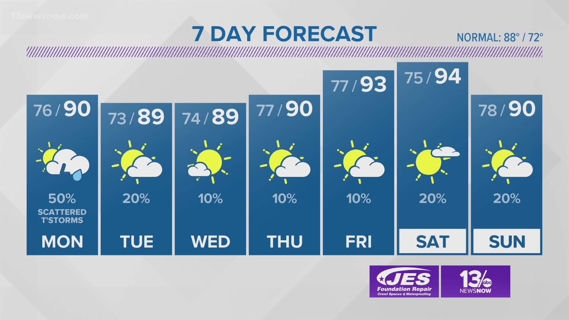 FORECAST Strong storms possible Monday