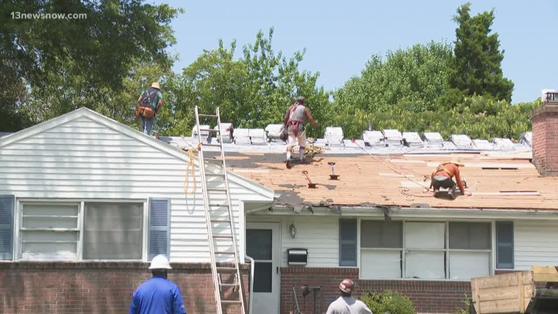 Hampton Roads is under an excessive heat warning, but roofers don't have the option to stay inside. Doctors recommend workers stay in hydrated and take frequent breaks.