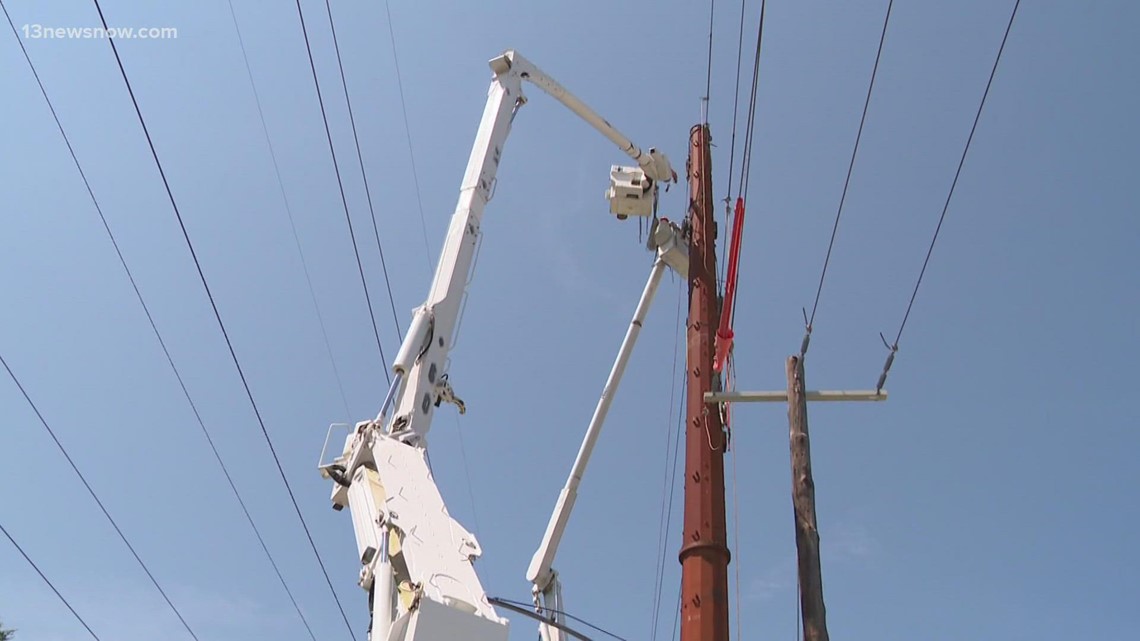 VDOT, Dominion Energy rebuilding old transmission line in Virginia
