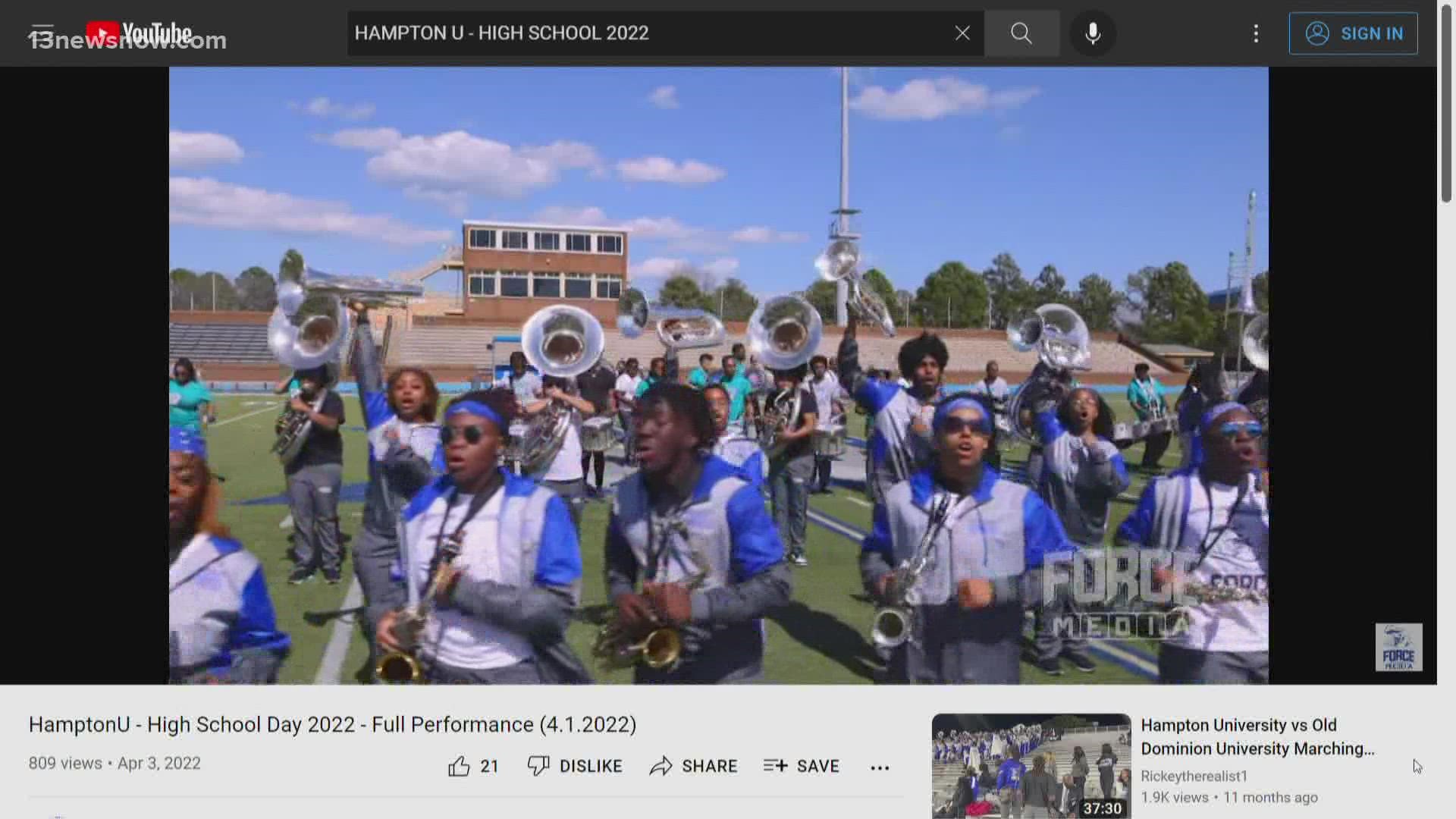 Hampton University Marching Force to perform at U.S. Open
