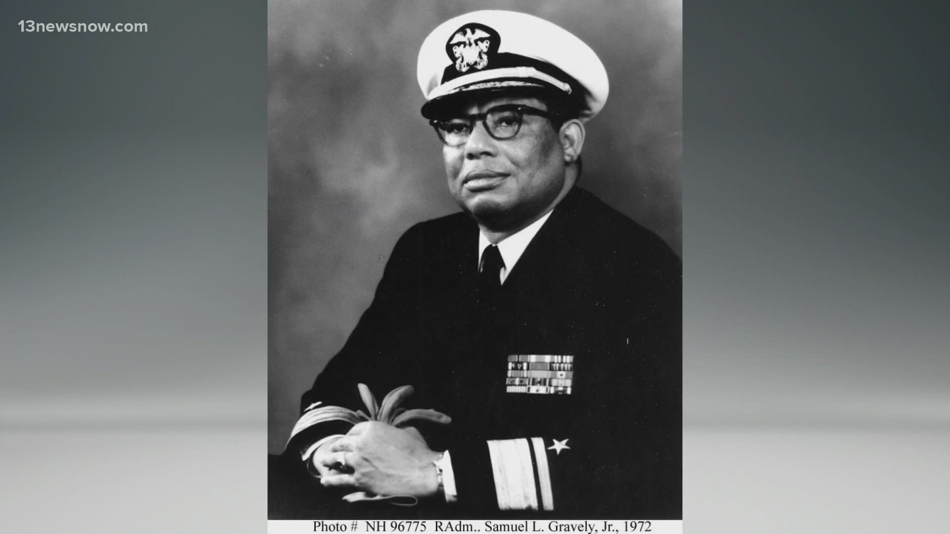 Commander Samuel L. Gravely, Jr., became the U.S. Navy's first African American Admiral. The USS Gravely ship was named after him.