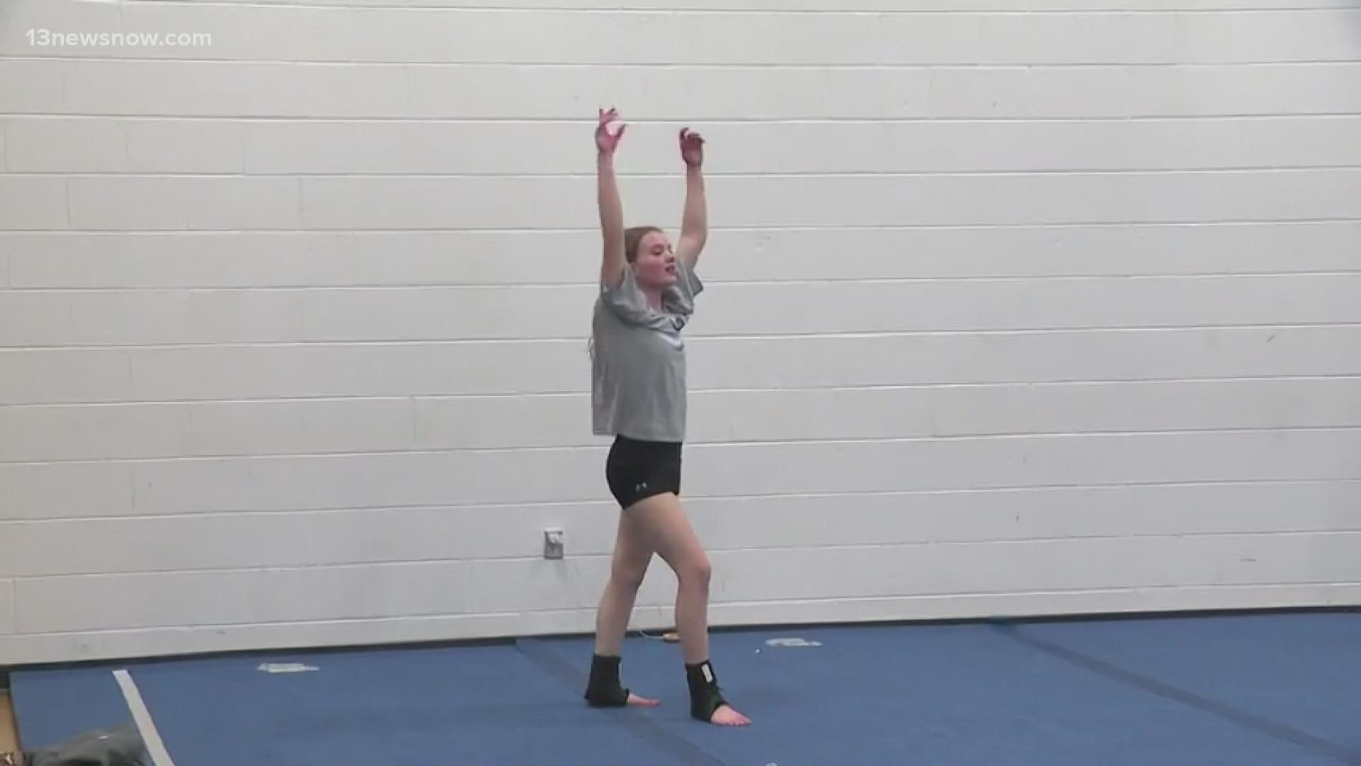 A top notch gymnast who helps lead the Dolphins into the regional meet